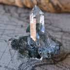 Himalayan Crystal, Chlorite, Rutile in Quartz "Omononushi no Okami" from Manihar, India, 178g / Crystal Cluster