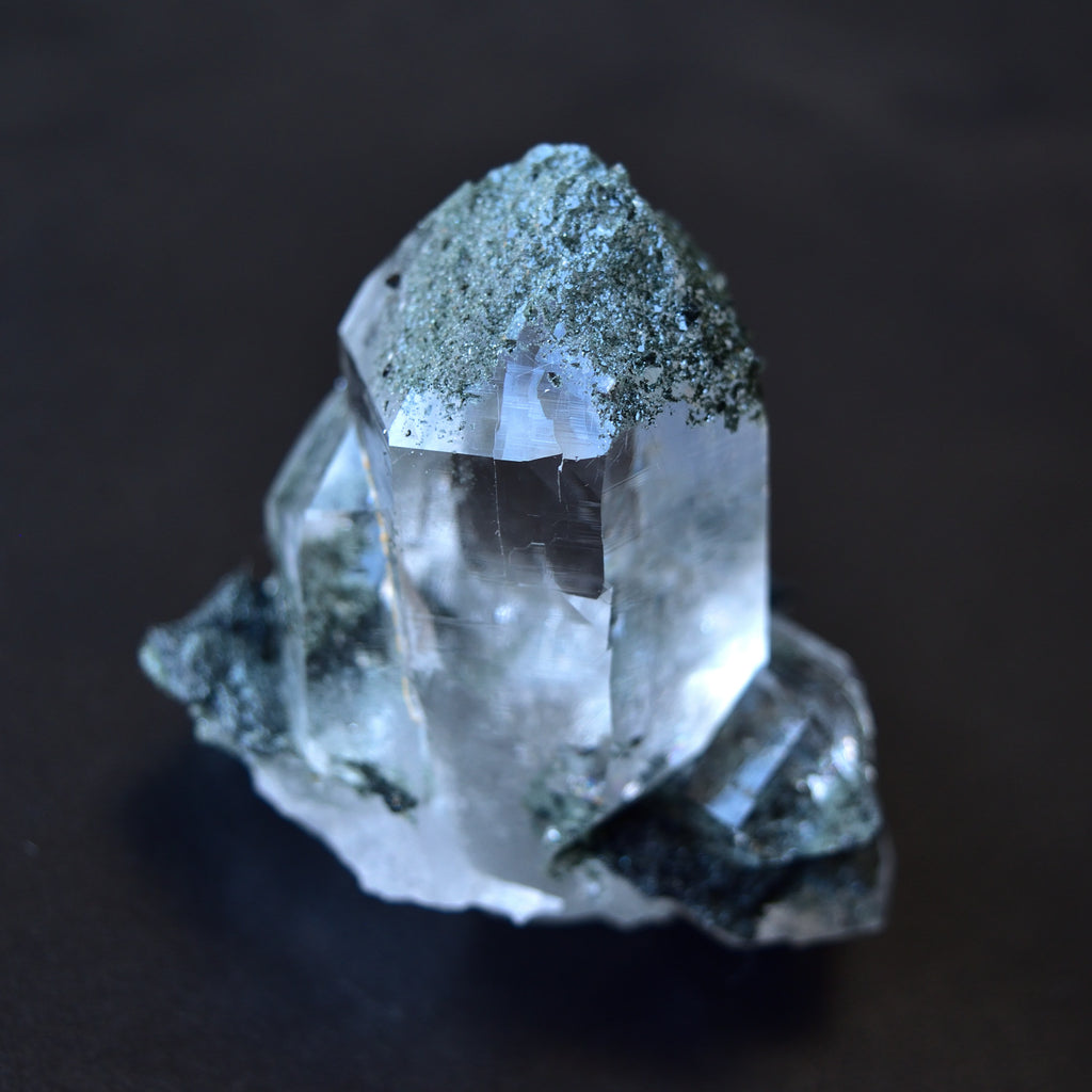 ヒマラヤ水晶　クローライト　レコードキーパー　インド・マニハール産　85g