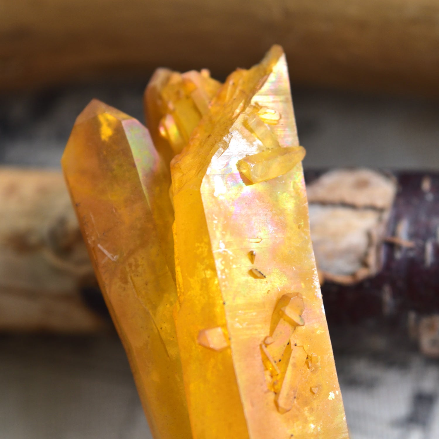 Solaris Quartz - Golden Healer - "Atlantis Sun" - Double Terminated Crystal - Arkansas Quartz - from Arkansas, USA - 49g