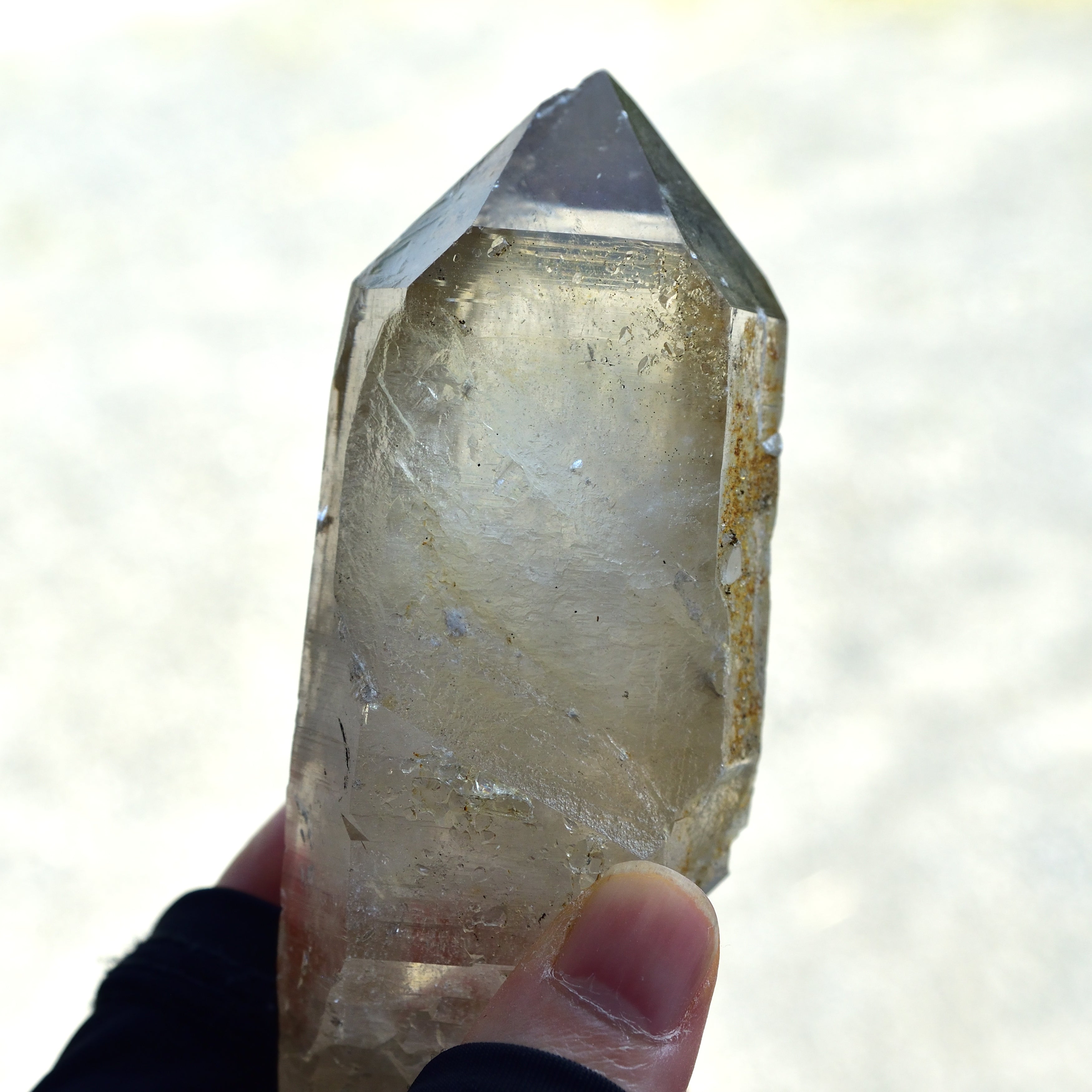 ウラル・スモーキー・クォーツ　両剣水晶　キー　ロシア・ウラル山脈産　219g