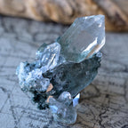 Himalayan Crystal, Chlorite, Rutile in Quartz "Omononushi no Okami" from Manihar, India, 178g / Crystal Cluster