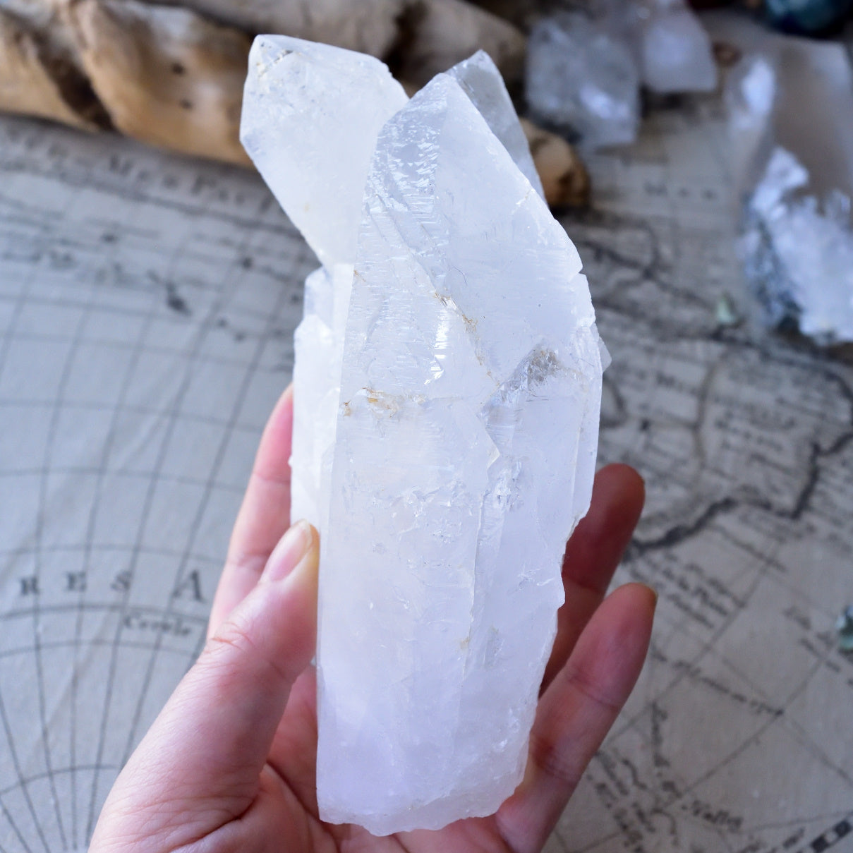 Trigonic Quartz Cluster "Lemurian Cloud" from Minas Gerais, Brazil - 652g