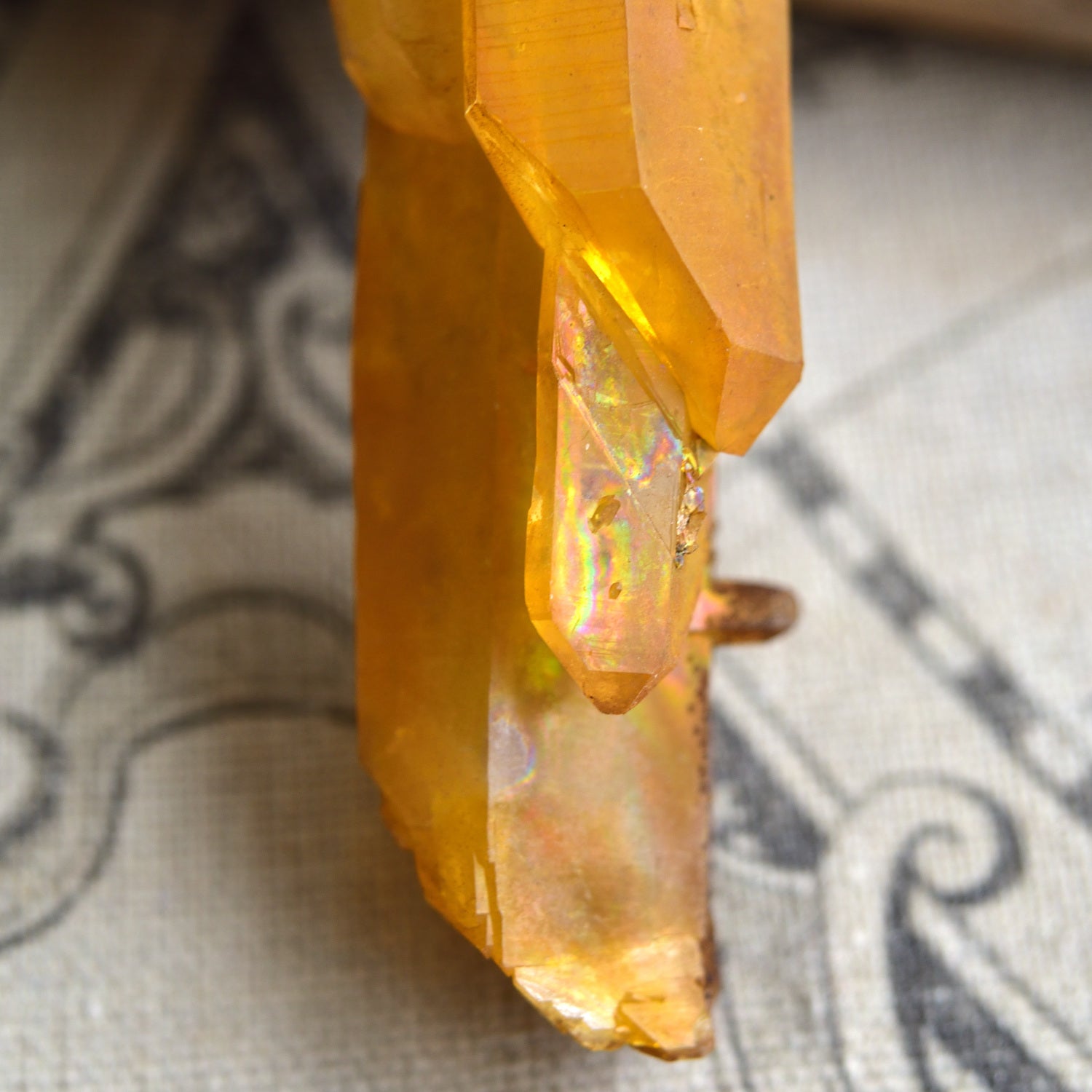 Solaris Quartz - Golden Healer - "Atlantis Sun" - Double Terminated Crystal - Arkansas Quartz - from Arkansas, USA - 49g