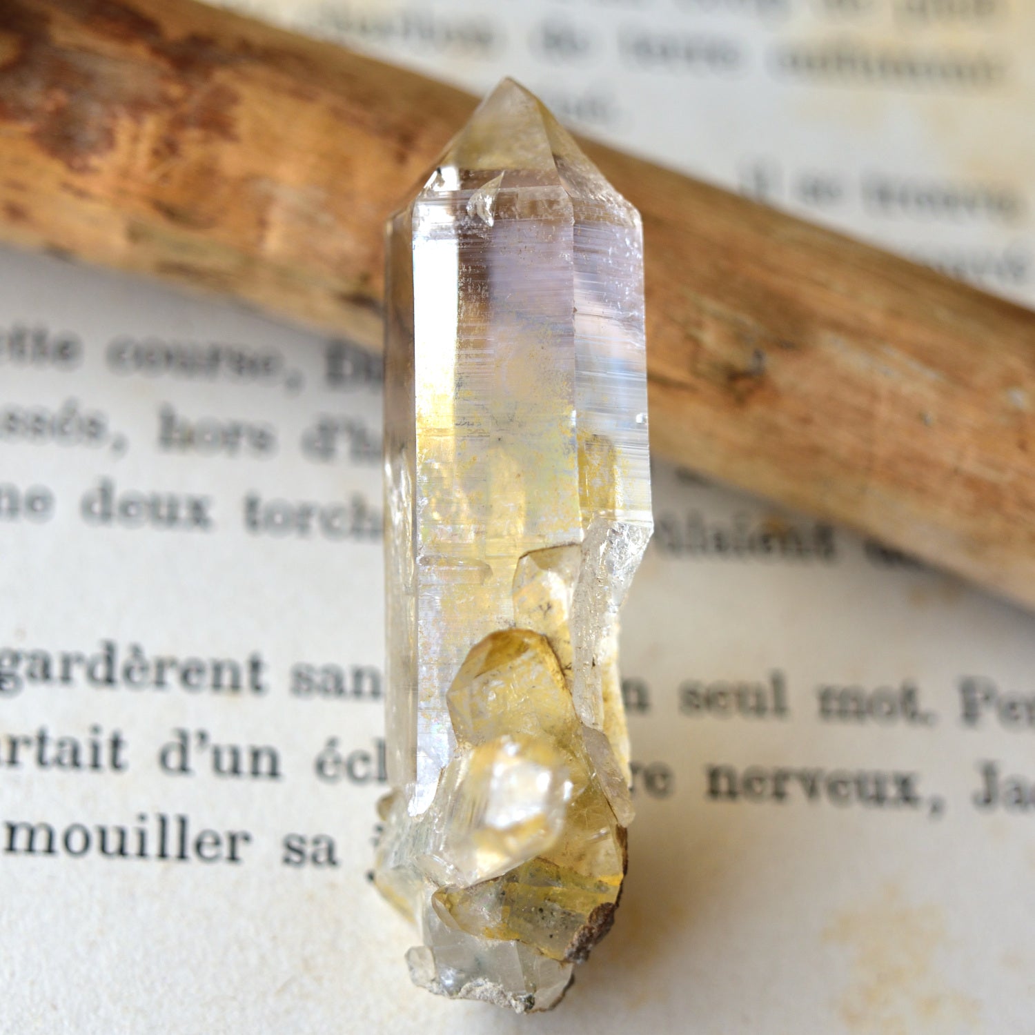 ヒマラヤ水晶　リモナイト・イン・クォーツ　ホルスの目　陰陽　貫入　パキスタン・スカルドゥ産　22g
