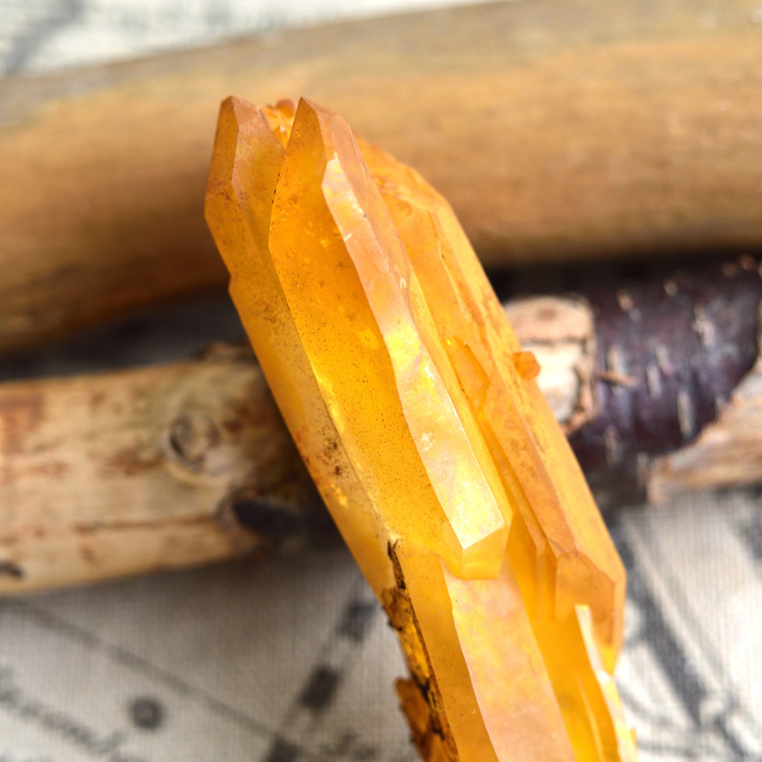 Solaris Quartz - Golden Healer - "Atlantis Sun" - Double Terminated Crystal - Arkansas Quartz - from Arkansas, USA - 49g