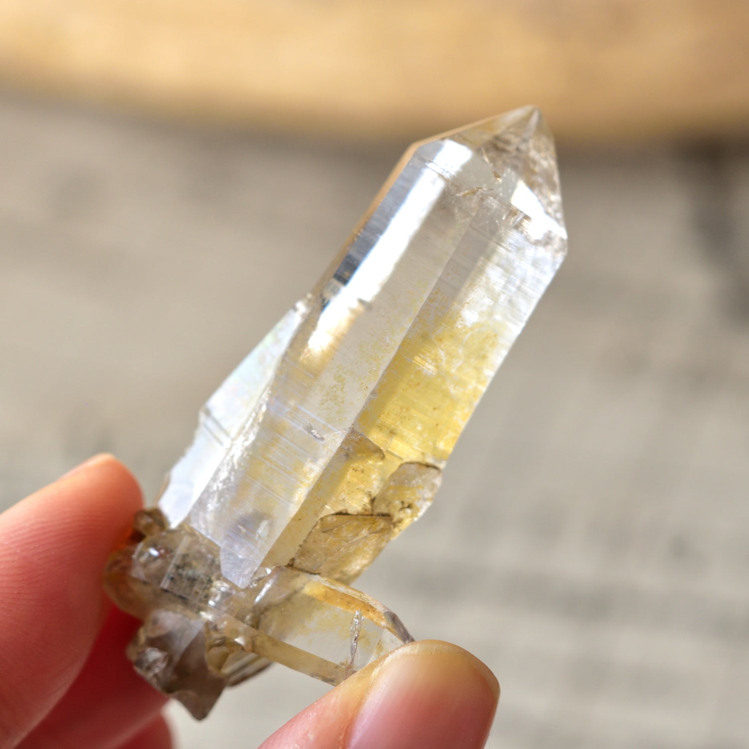 ヒマラヤ水晶　リモナイト・イン・クォーツ　ホルスの目　陰陽　貫入　パキスタン・スカルドゥ産　22g