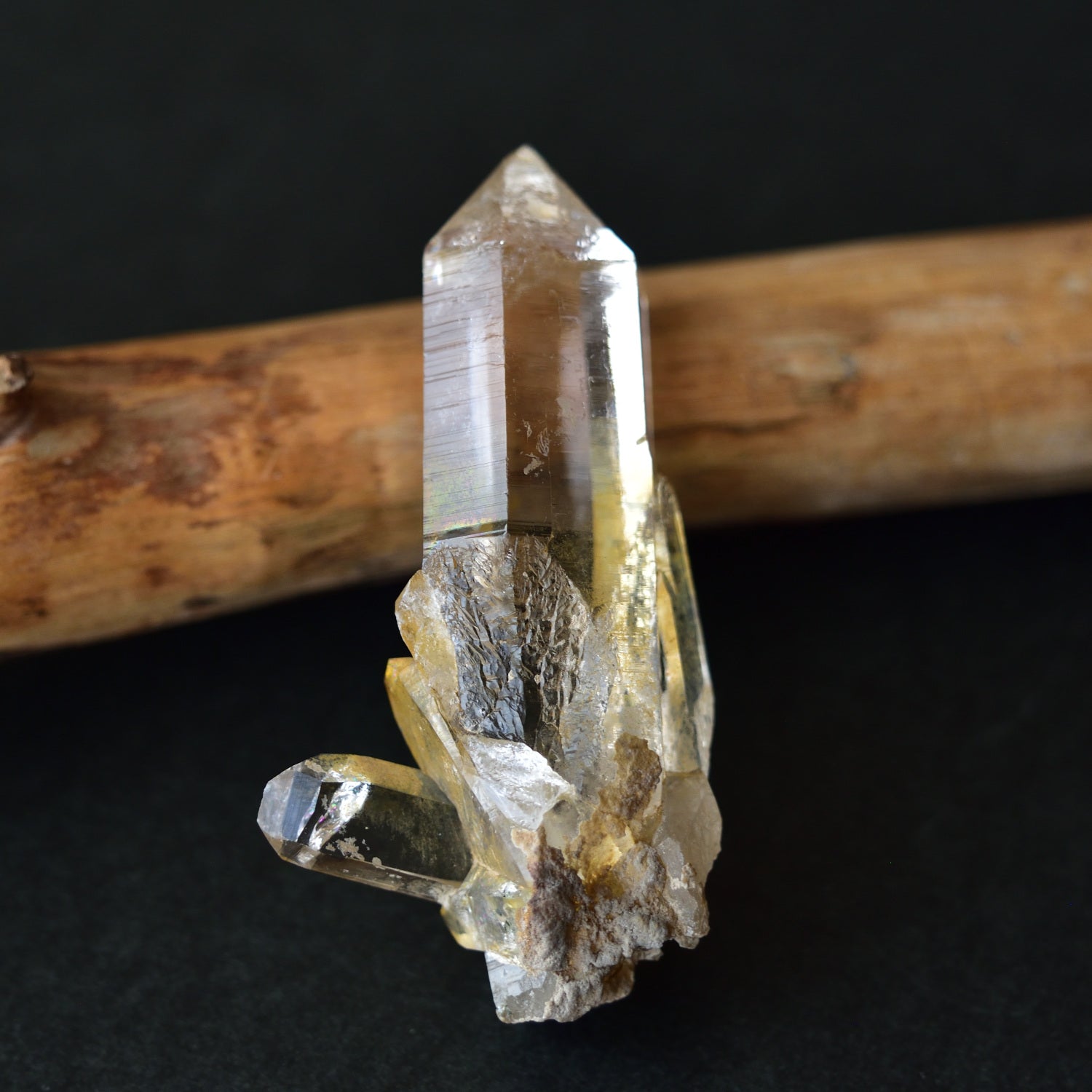 ヒマラヤ水晶　リモナイト・イン・クォーツ　ホルスの目　陰陽　貫入　パキスタン・スカルドゥ産　22g