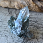 Himalayan Crystal, Chlorite, Rutile in Quartz "Omononushi no Okami" from Manihar, India, 178g / Crystal Cluster