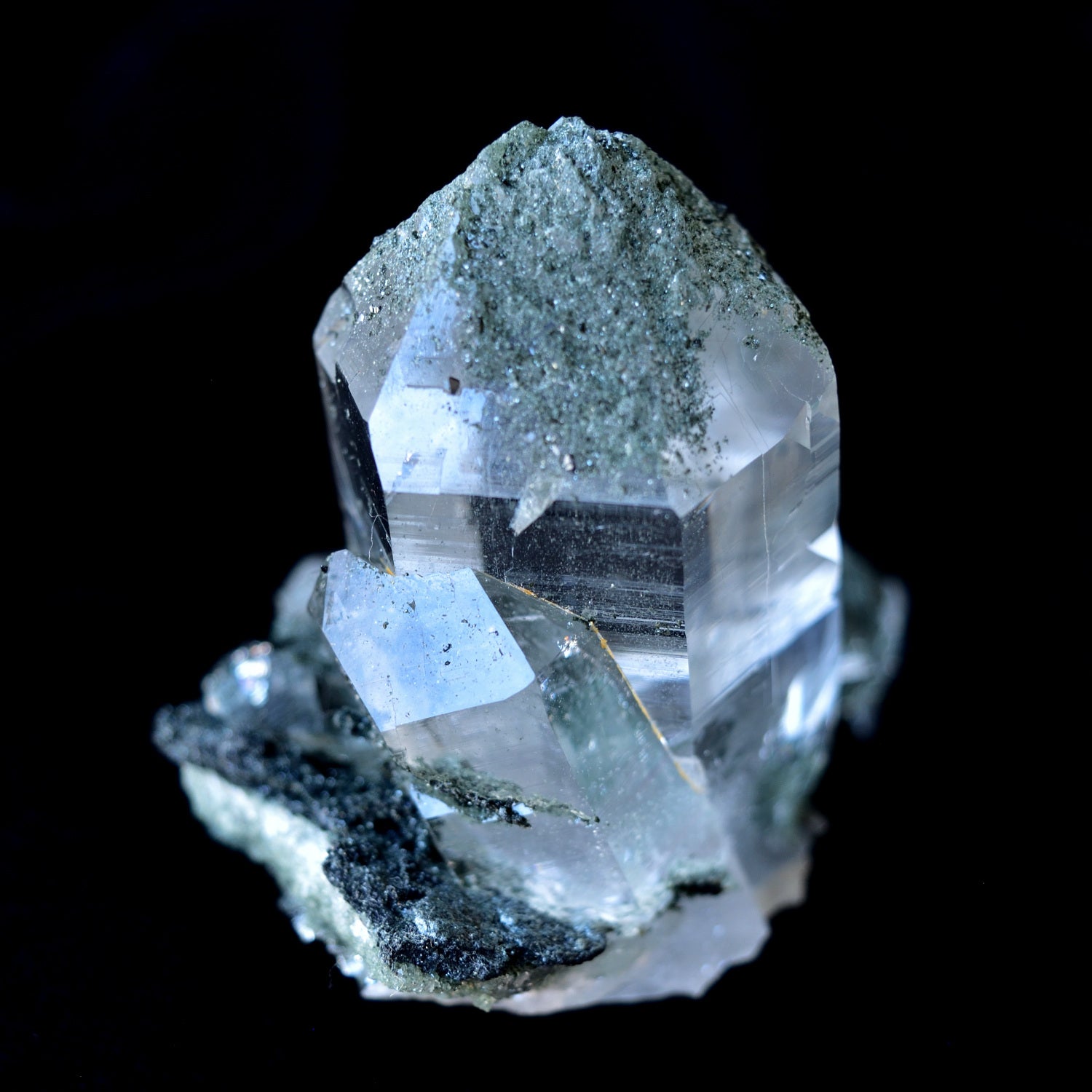 ヒマラヤ水晶　クローライト　レコードキーパー　インド・マニハール産　85g