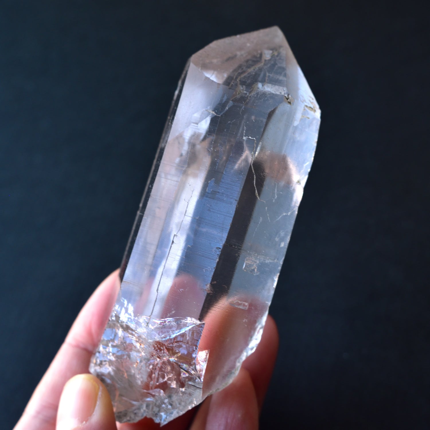 ヒマラヤ水晶　クローライト　ドフィーネ式双晶　カテドラル　トライゴーニック　レコードキーパー　サクリファイス　パキスタン・スカルドゥ産　246g