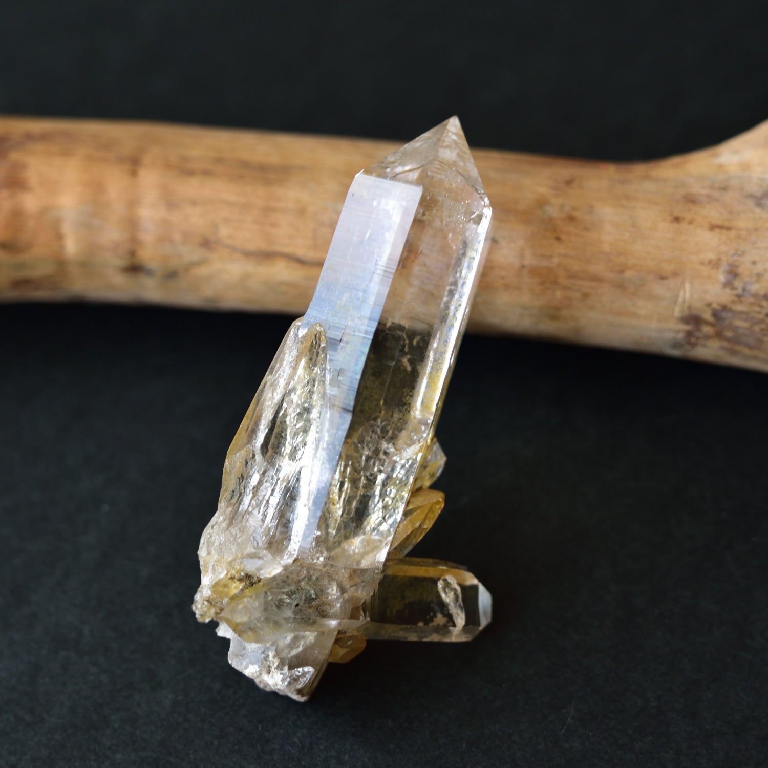 ヒマラヤ水晶　リモナイト・イン・クォーツ　ホルスの目　陰陽　貫入　パキスタン・スカルドゥ産　22g