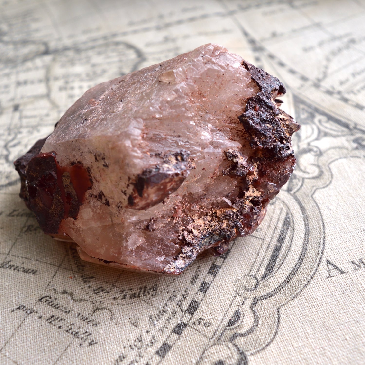 Shrine Quartz　シュライン・クォーツ　エレスチャル　ファントム　ヘマタイト　ブラジル・パラ州産　340ｇ