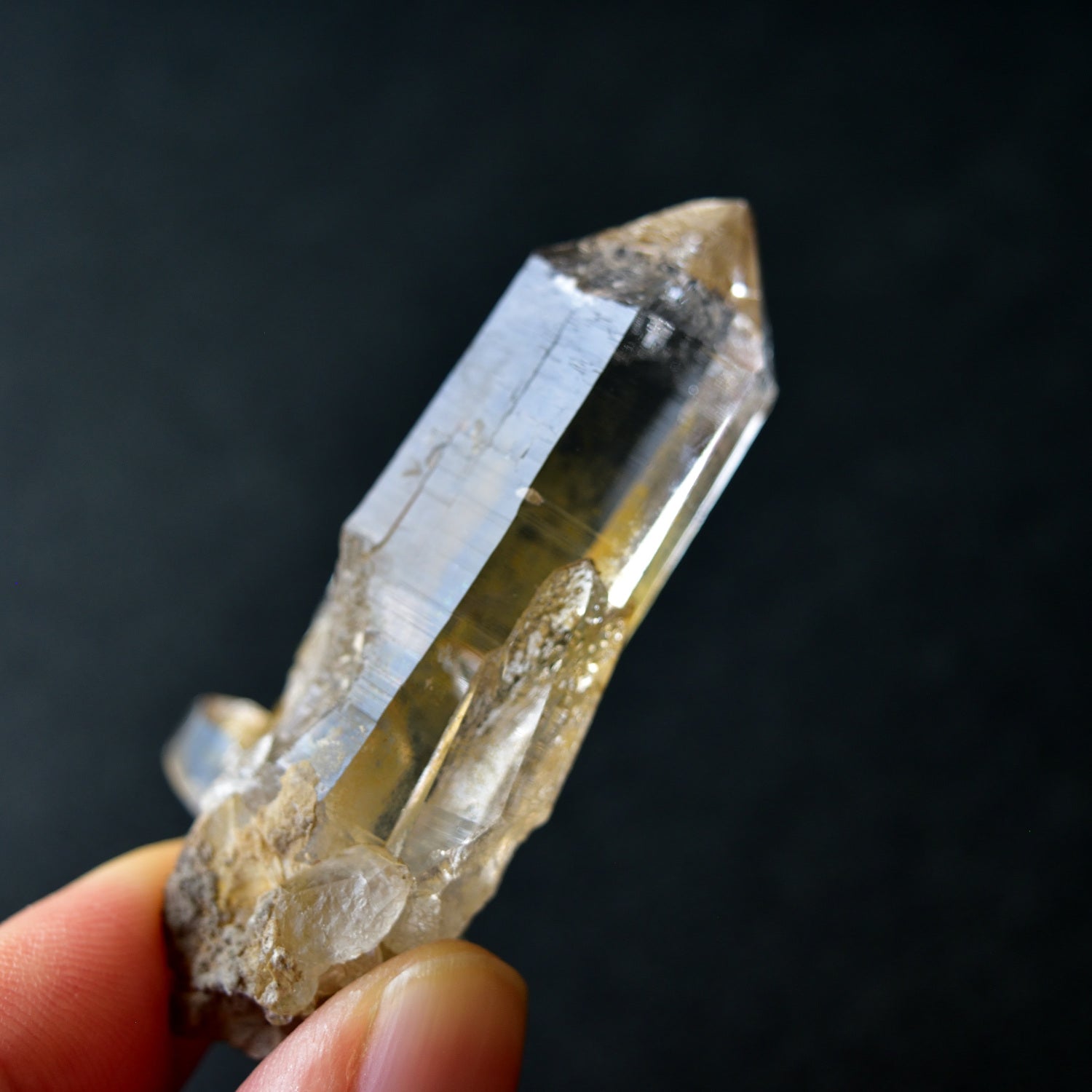 ヒマラヤ水晶　リモナイト・イン・クォーツ　ホルスの目　陰陽　貫入　パキスタン・スカルドゥ産　22g