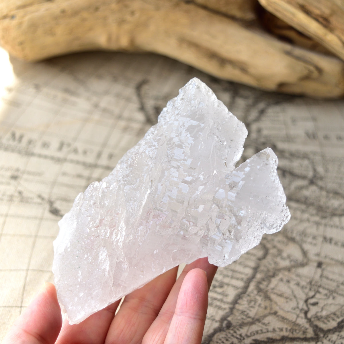 Mel Crystal "Ganesa" - Gwindel - Recrystallized- Singing Crystal - Rishikesh, India - 315g Himalayan