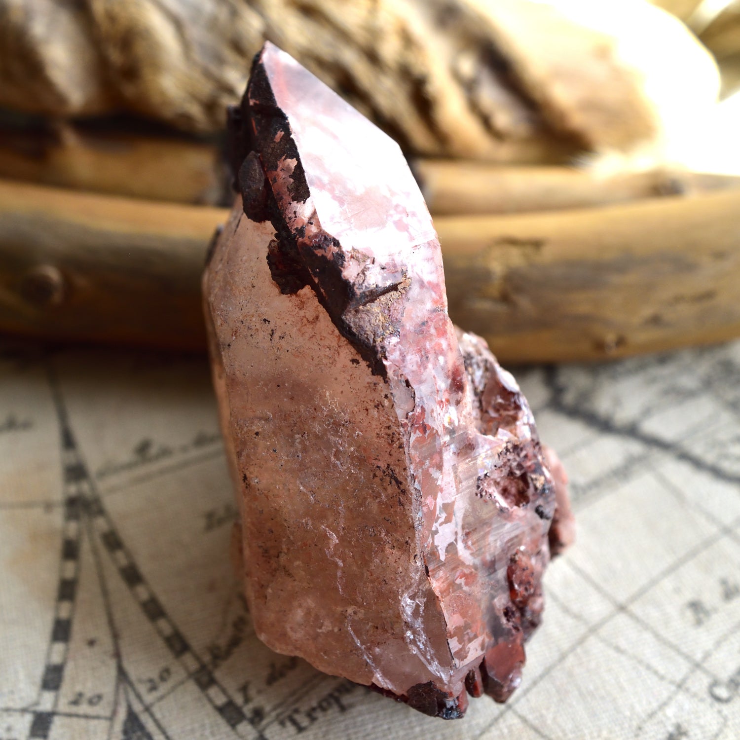 Shrine Quartz　シュライン・クォーツ　エレスチャル　ファントム　ヘマタイト　ブラジル・パラ州産　340ｇ
