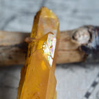 Solaris Quartz - Golden Healer - "Atlantis Sun" - Double Terminated Crystal - Arkansas Quartz - from Arkansas, USA - 49g