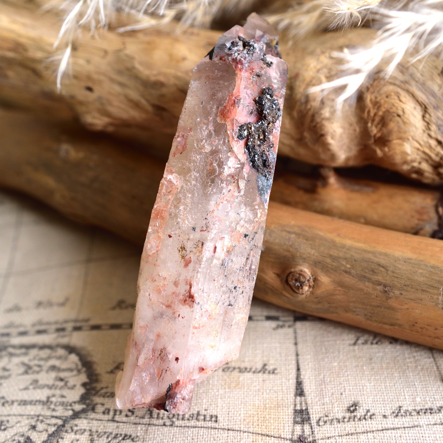 Shrine Quartz　シュライン・クォーツ　カテドラル　ファントム　ヘマタイト　ブラジル・パラ州産　140ｇ