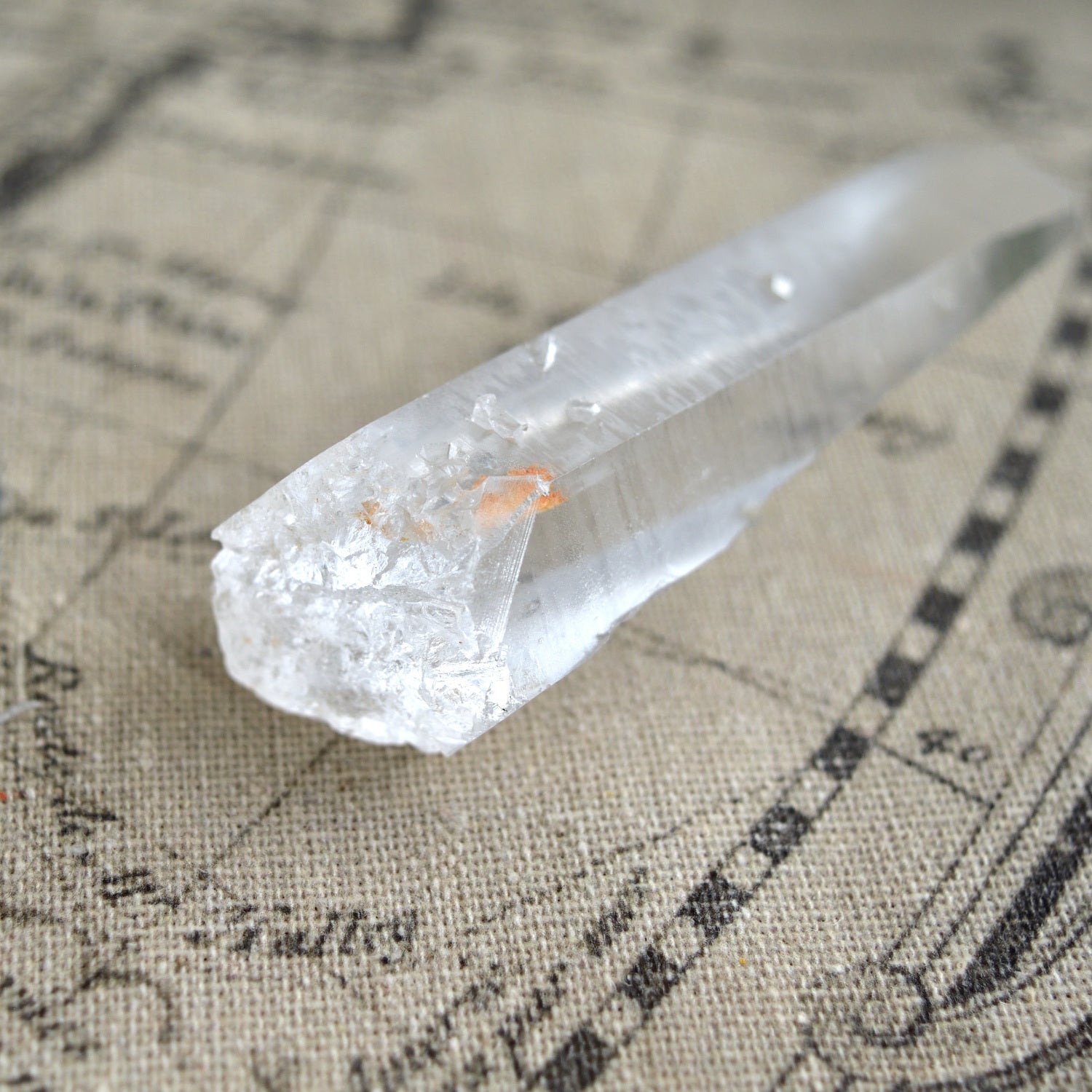 Lemurian Seed Tabby from Serra do Cabral, Brazil, 42g / Quartz Crystal Point