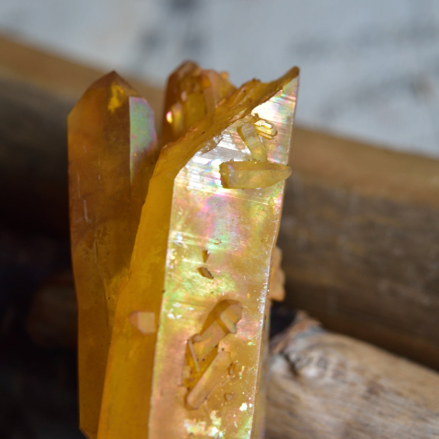 Solaris Quartz - Golden Healer - "Atlantis Sun" - Double Terminated Crystal - Arkansas Quartz - from Arkansas, USA - 49g