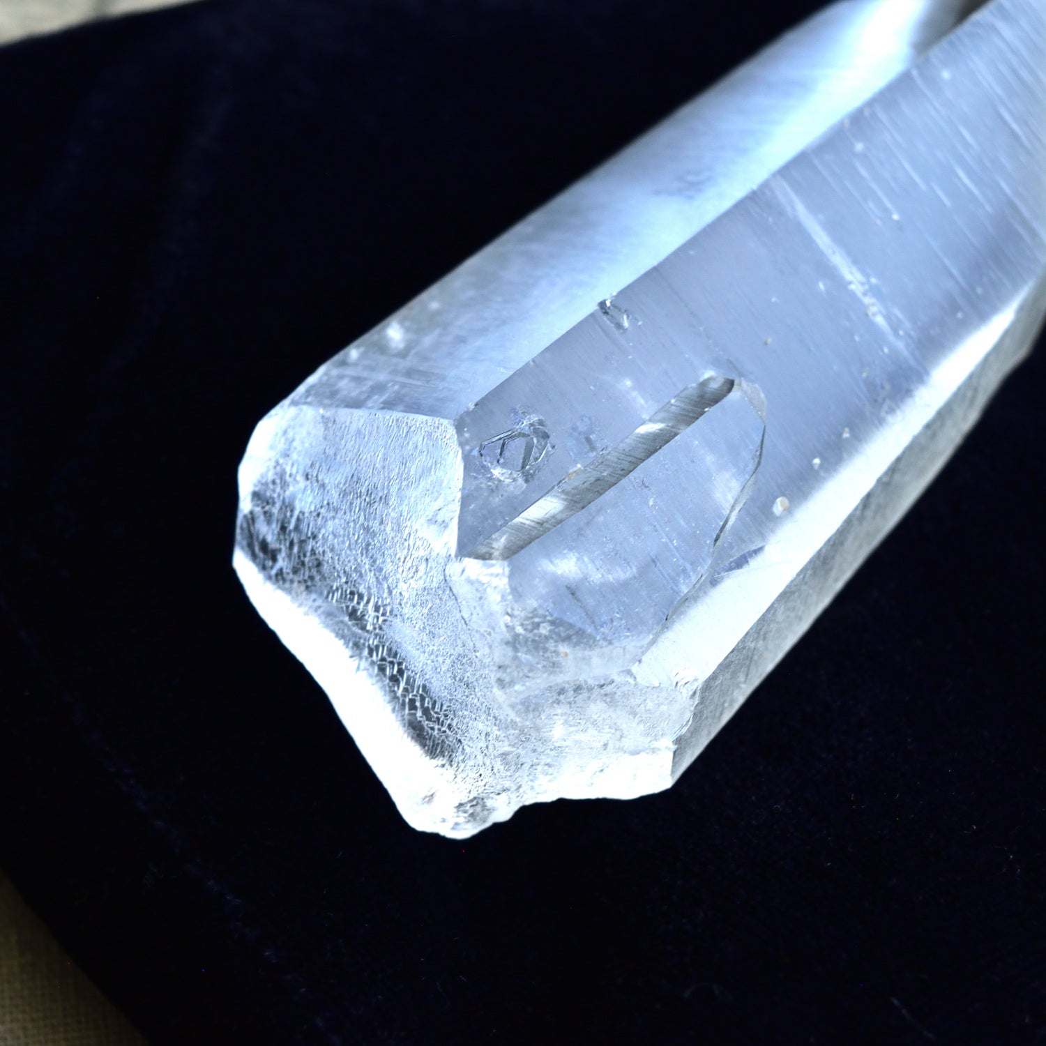 Lemurian Seed Trigonic Shovel Sacrifice Tabular from Bahia, Brazil, 238g/Point Quartz Crystal