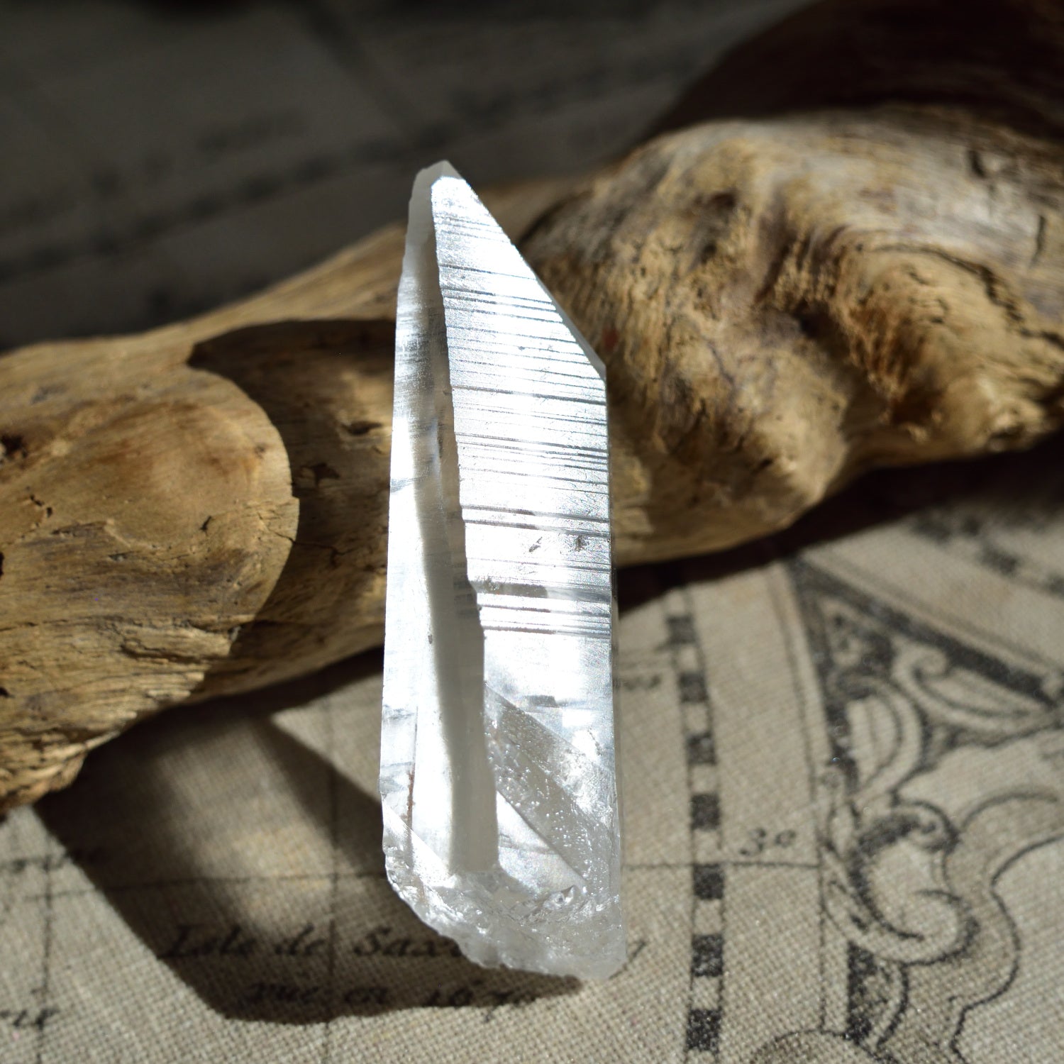 Lemurian Seed Tabby from Serra do Cabral, Brazil, 42g / Quartz Crystal Point