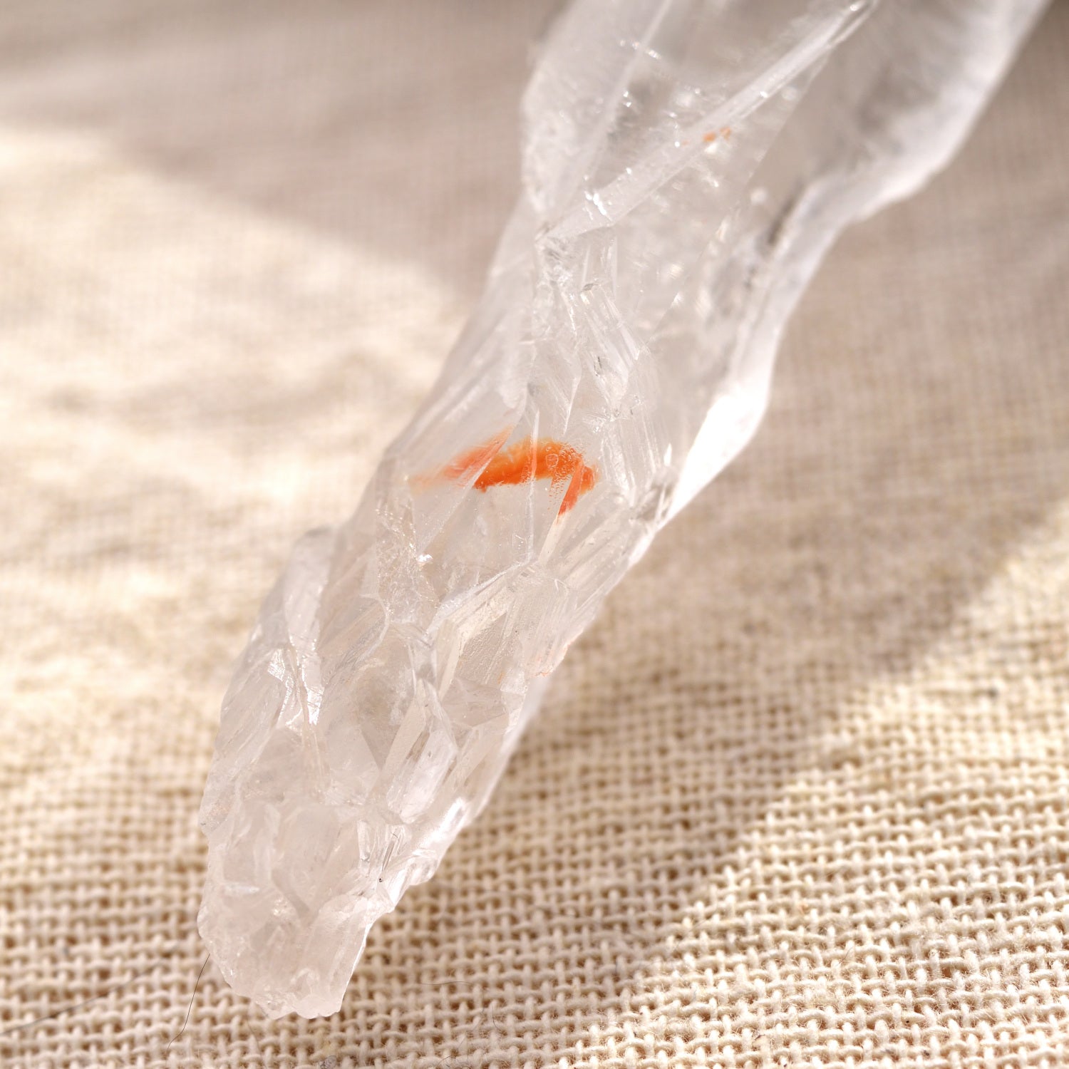 Lemurian Seed, Lemurian Root Quartz, Pure Ray Singing Crystal, from Bahia, Brazil, 60g/Point Crystal