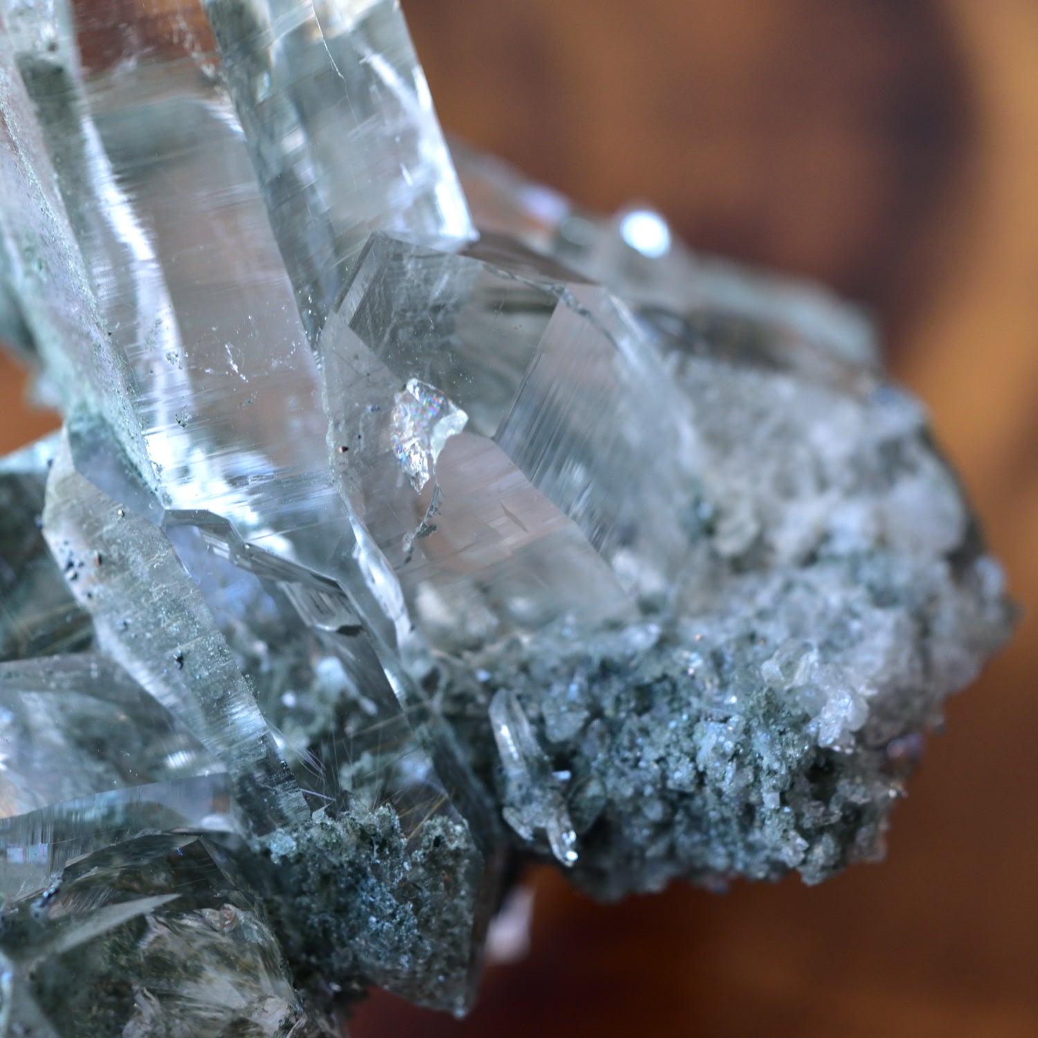 Himalayan Crystal, Chlorite, Rutile in Quartz "Omononushi no Okami" from Manihar, India, 178g / Crystal Cluster