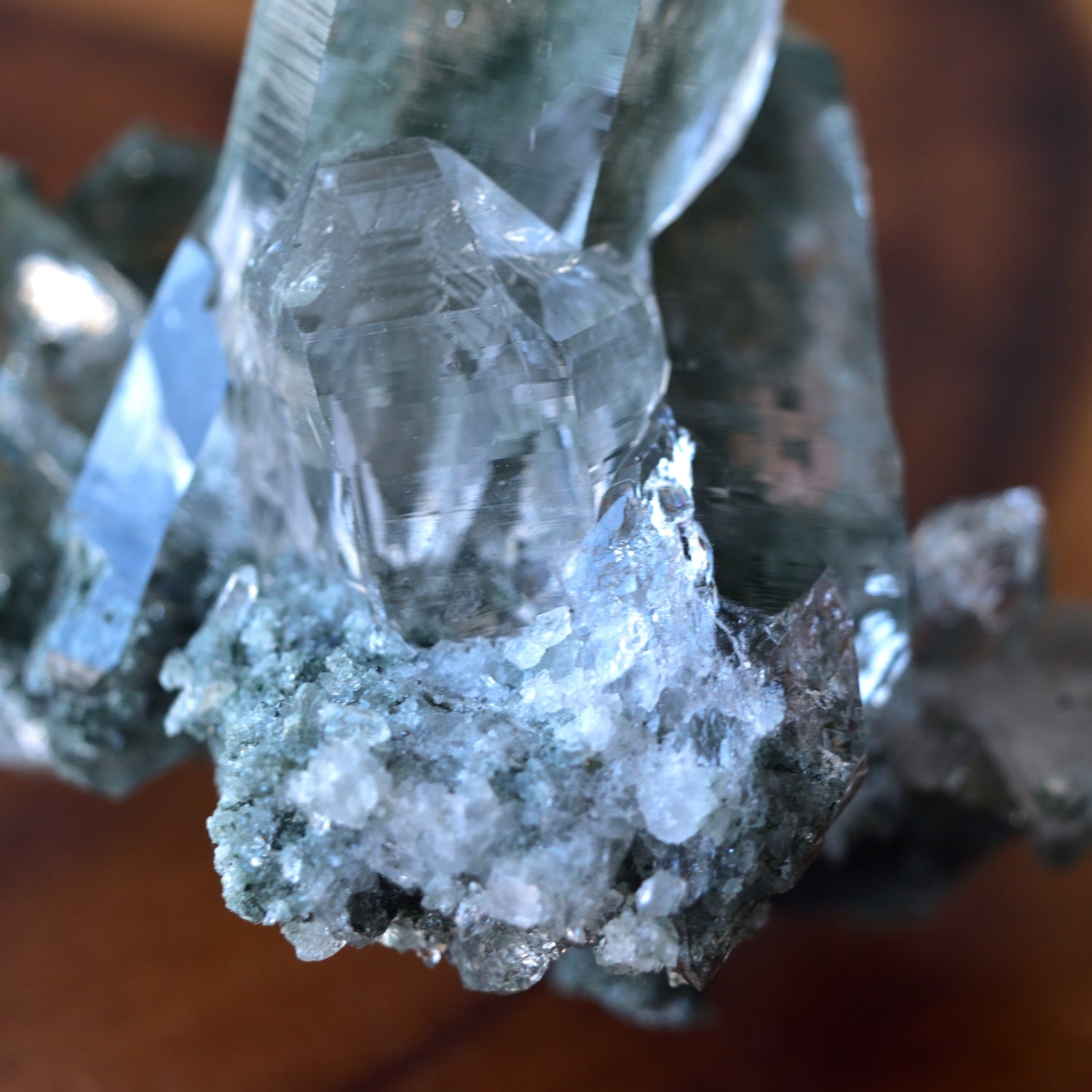 Himalayan Crystal, Chlorite, Rutile in Quartz "Omononushi no Okami" from Manihar, India, 178g / Crystal Cluster