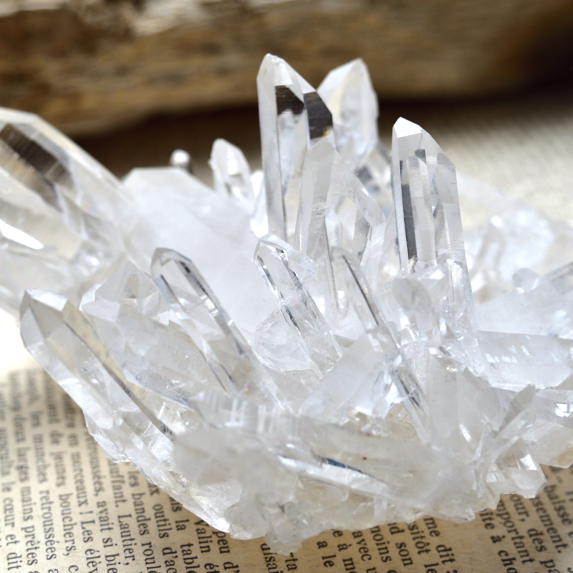 アーカンソー・クォーツ・クラスター　Silver Ray　両剣水晶　ブリッジ　アメリカ・アーカンソー州産　395g