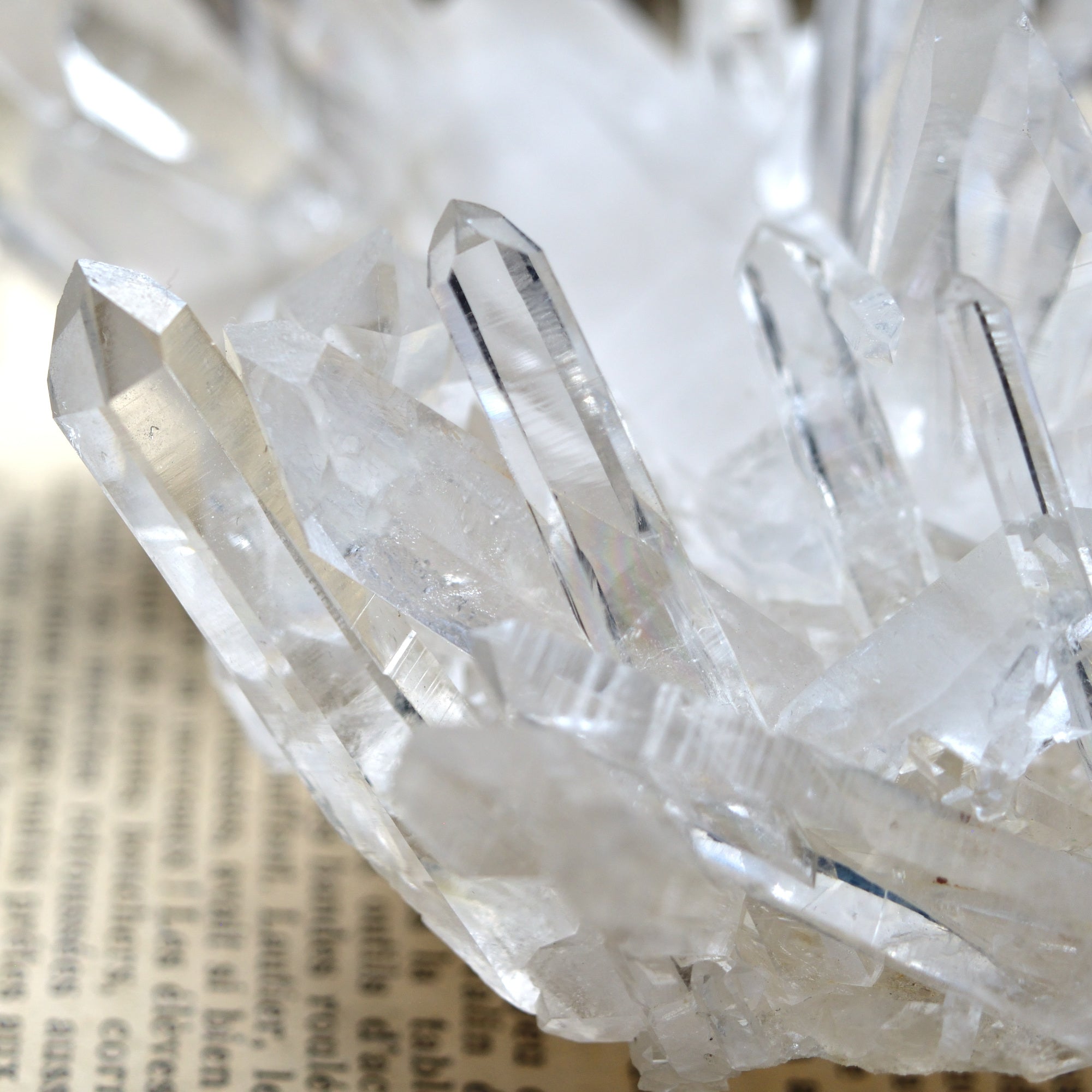 アーカンソー・クォーツ・クラスター　Silver Ray　両剣水晶　ブリッジ　アメリカ・アーカンソー州産　395g