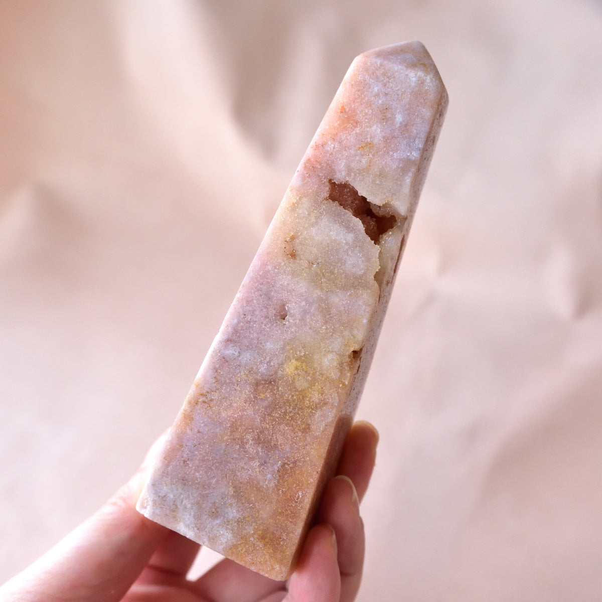Pink Amethyst Point "Momoiro Tennyo" - Lemurian Pink - Rio Grande do Sul, Brazil - 270g