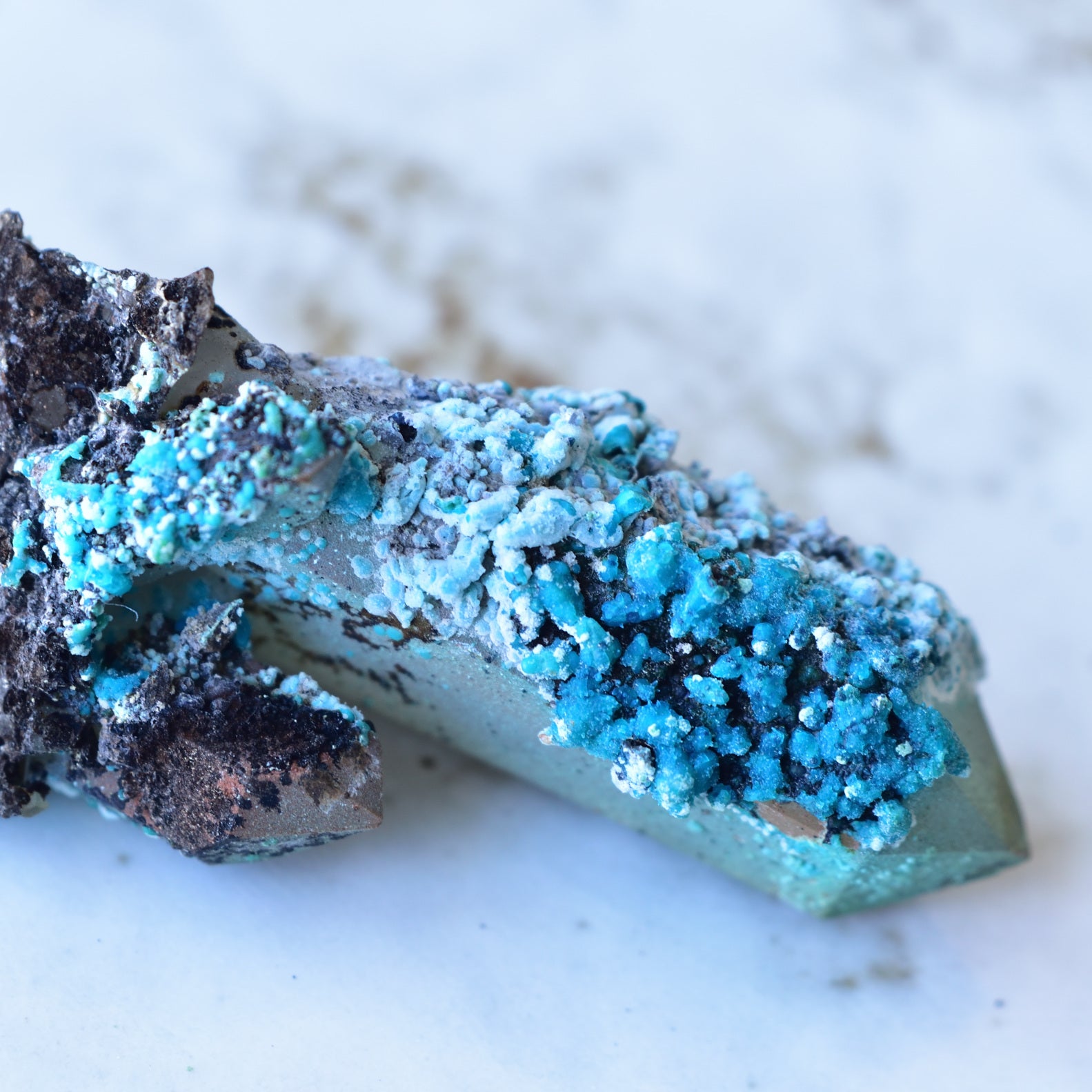 Chrysocolla on Quartz "Unity"  - Peru - 31g