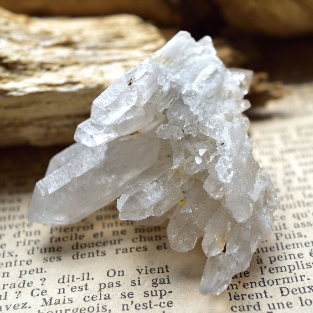 デンドライト・イン・クォーツ・クラスター　両剣水晶　White Light Wing　ポルトガル・パナスケイラ産　56ｇ