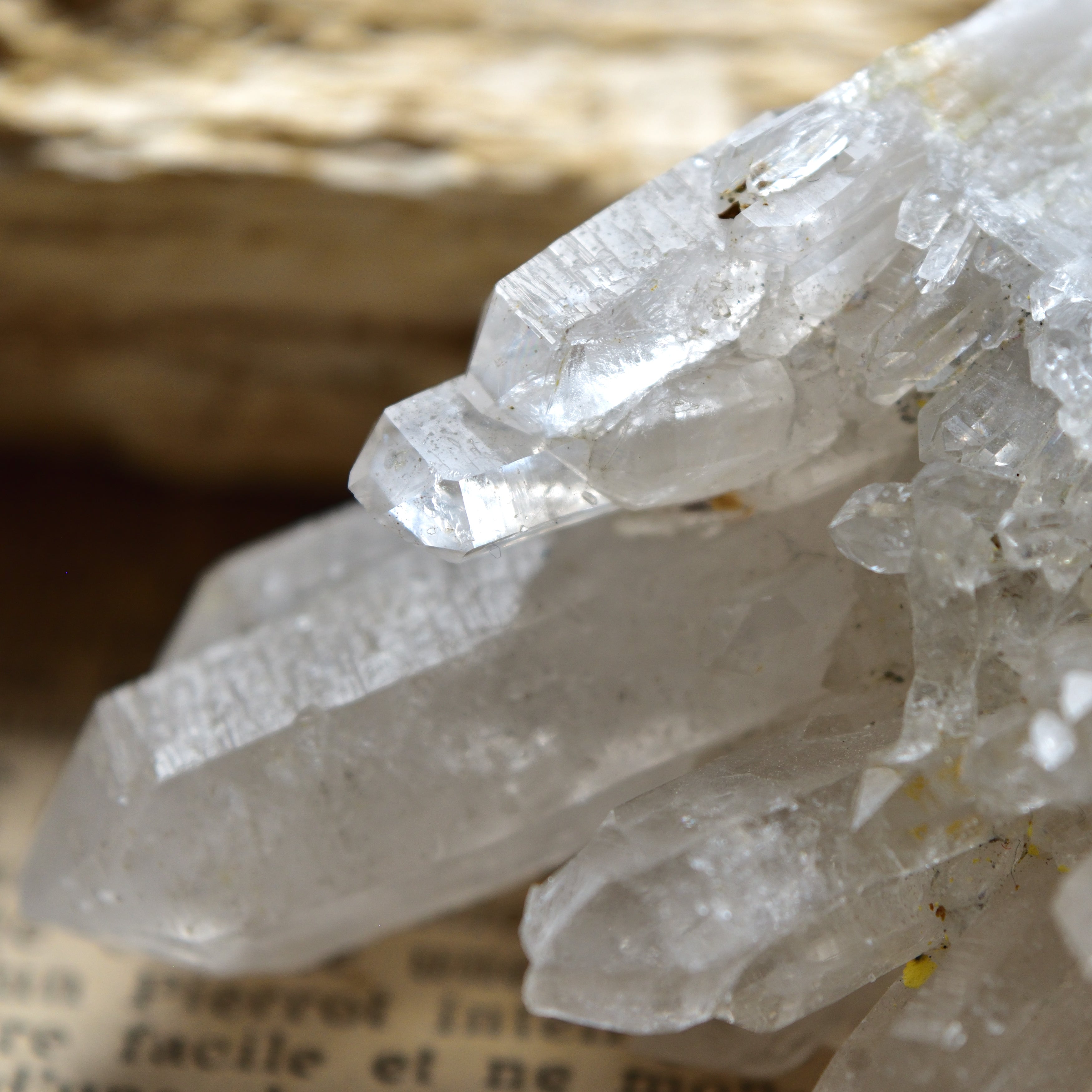 デンドライト・イン・クォーツ・クラスター　両剣水晶　White Light Wing　ポルトガル・パナスケイラ産　56ｇ