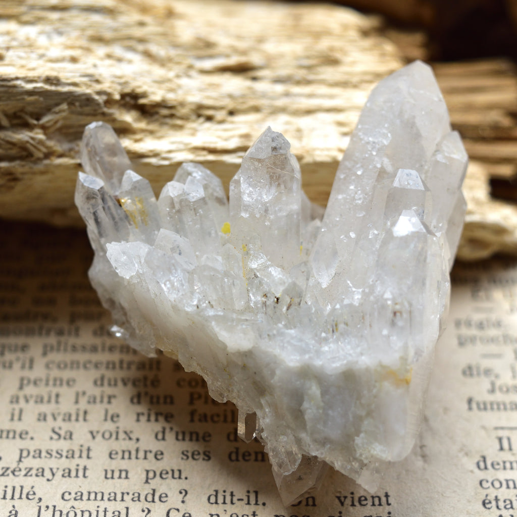 デンドライト・イン・クォーツ・クラスター　両剣水晶　White Light Wing　ポルトガル・パナスケイラ産　56ｇ