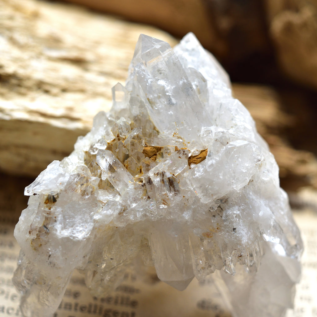 デンドライト・イン・クォーツ・クラスター　両剣水晶　White Light Wing　ポルトガル・パナスケイラ産　56ｇ