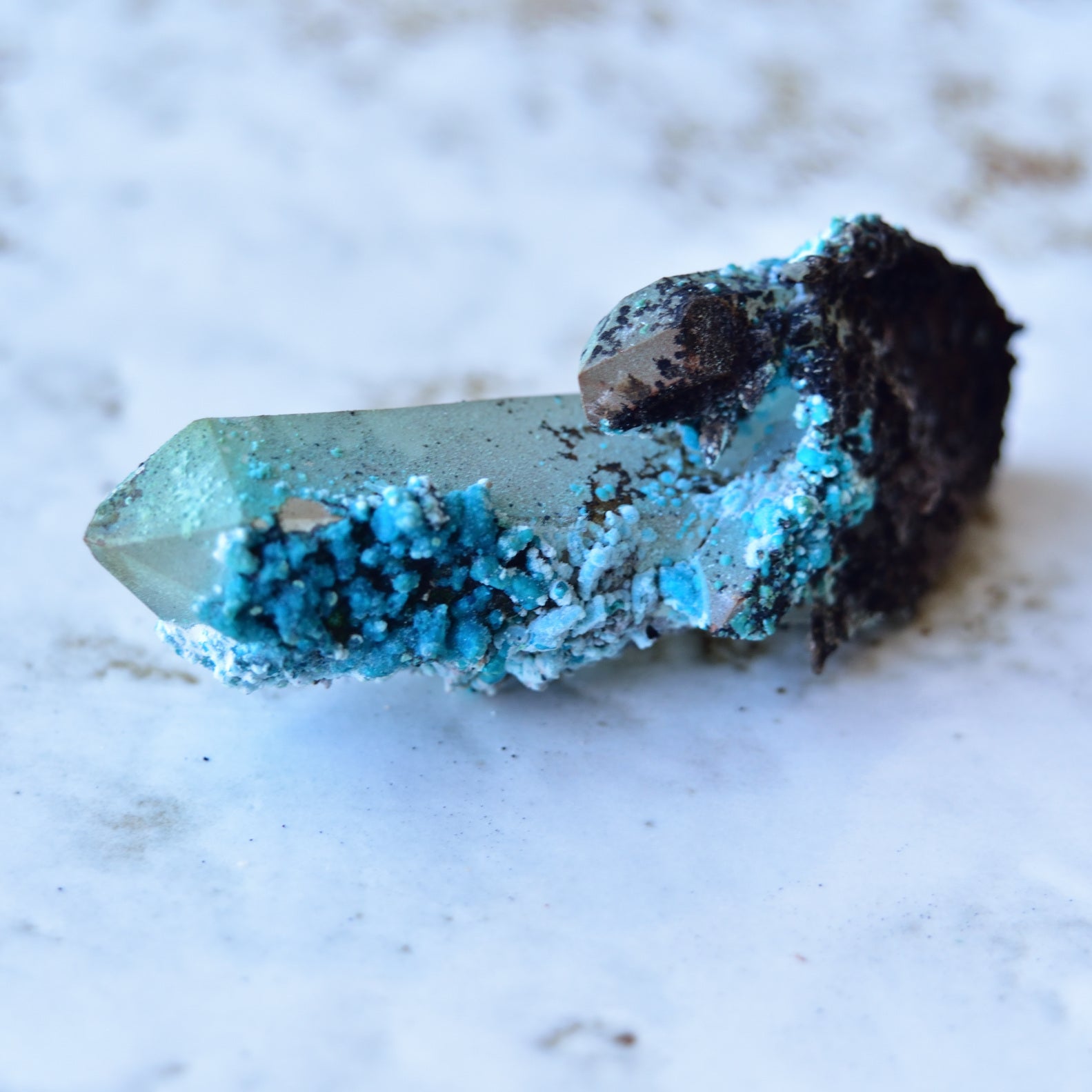 Chrysocolla on Quartz "Unity"  - Peru - 31g