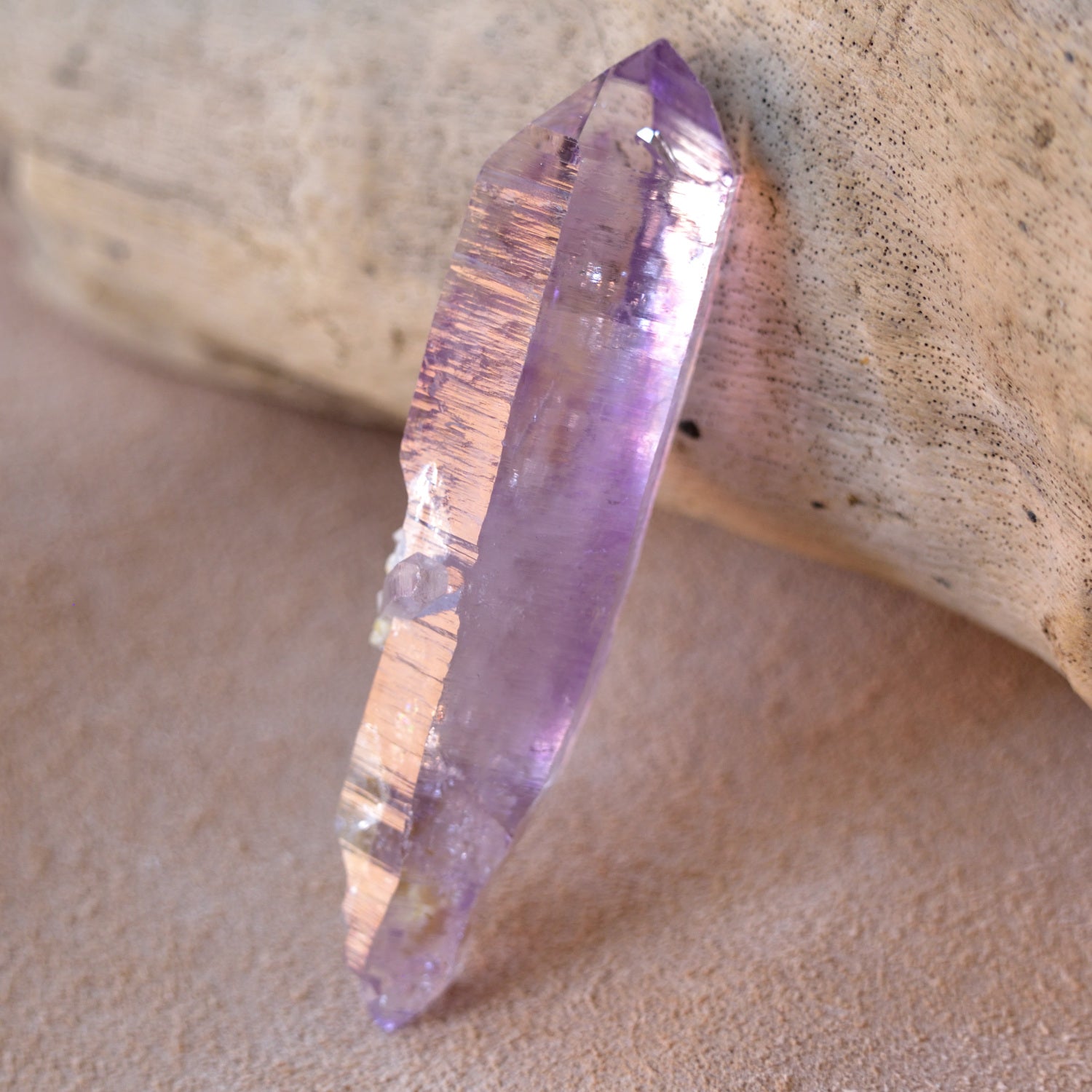 ベラクルス・アメジスト　慈愛　ファントム　両剣水晶　貫入水晶　ブリッジ　メキシコ・ベラクルス州産　32ｇ