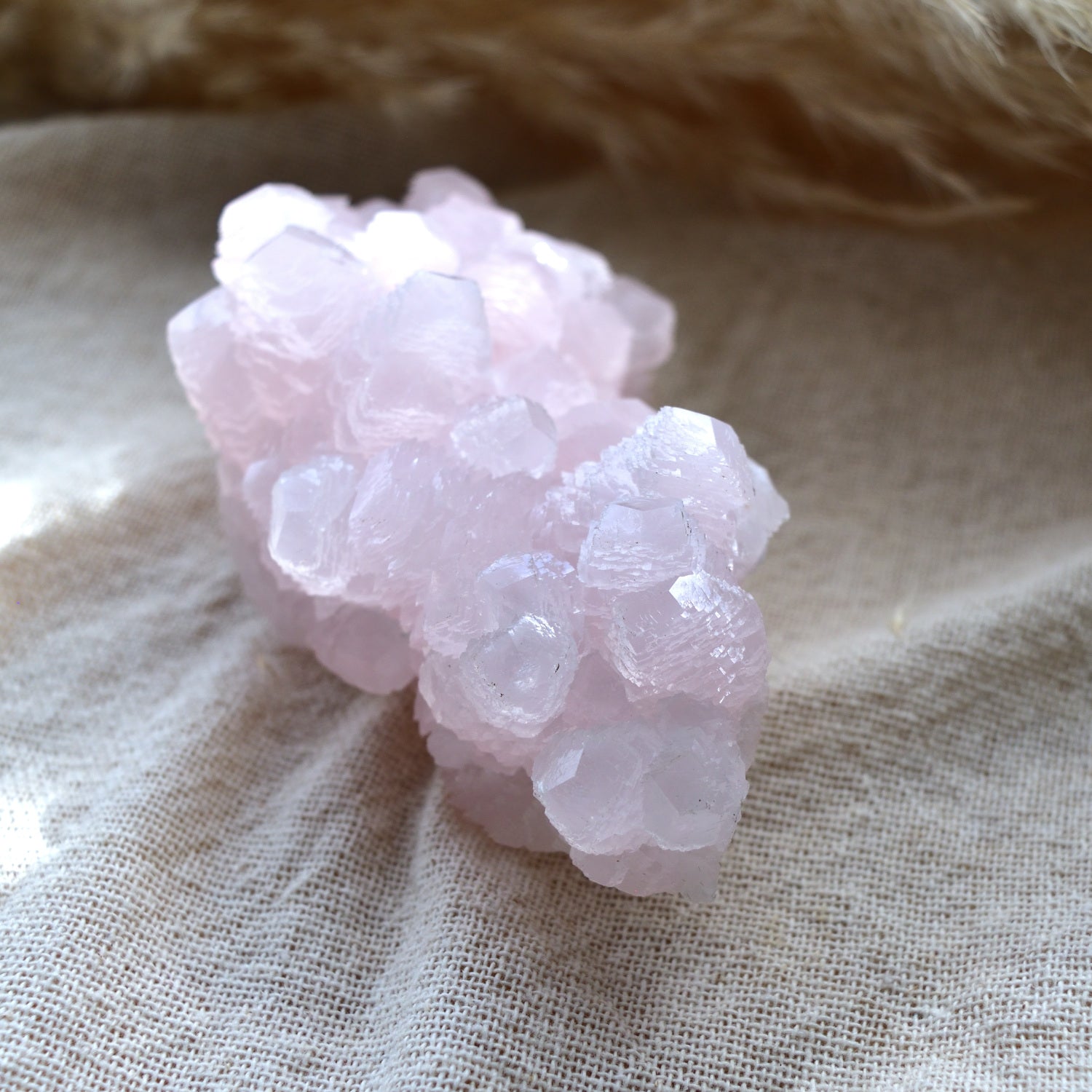 Pink Mangano Calcite - Fluorescent - "Sirius" - Madan, Bulgaria - 380g