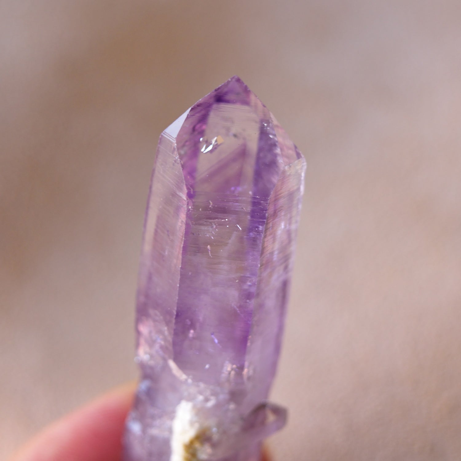 ベラクルス・アメジスト　慈愛　ファントム　両剣水晶　貫入水晶　ブリッジ　メキシコ・ベラクルス州産　32ｇ