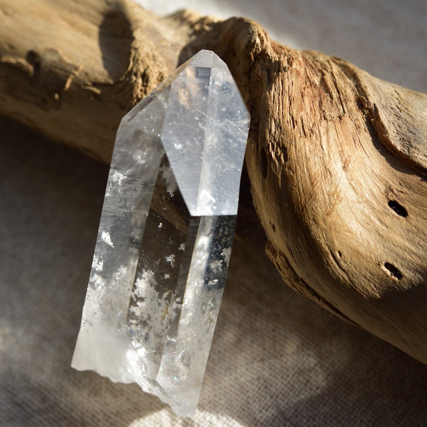 アーカンソー・クォーツ　アトランティスの夕べ　レコードキーパー　アメリカ・アーカンソー州産　81g