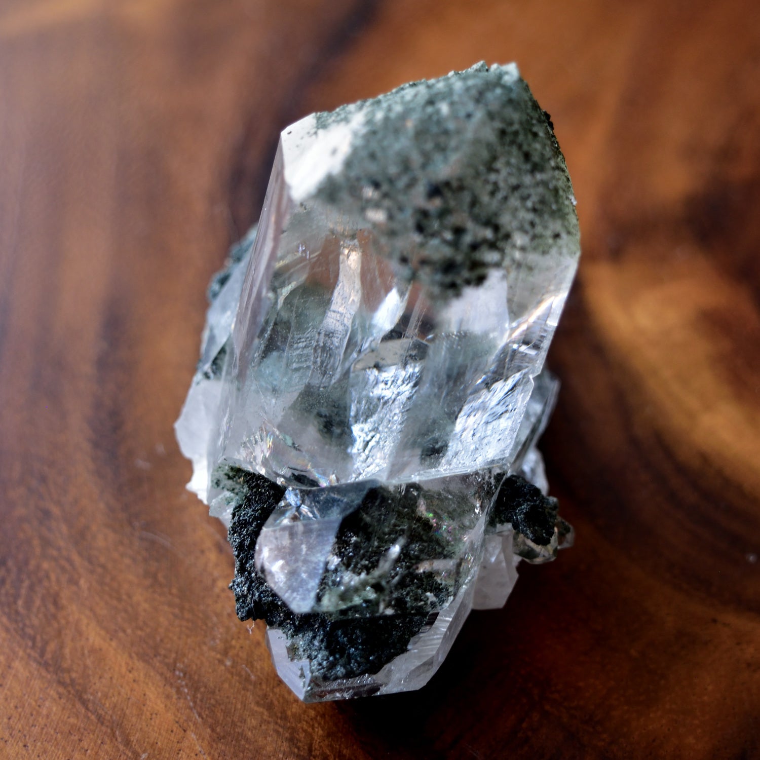 ヒマラヤ水晶　クローライト　レコードキーパー　インド・マニハール産　85g