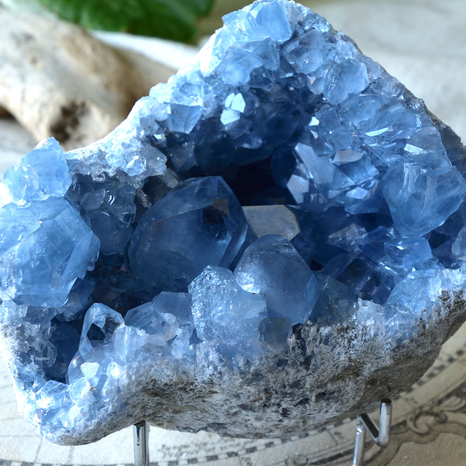 Large Celestite Cluster Geode “Blue Cave” – Madagascar 3.2 kg/Healing Crystal & Display Piece