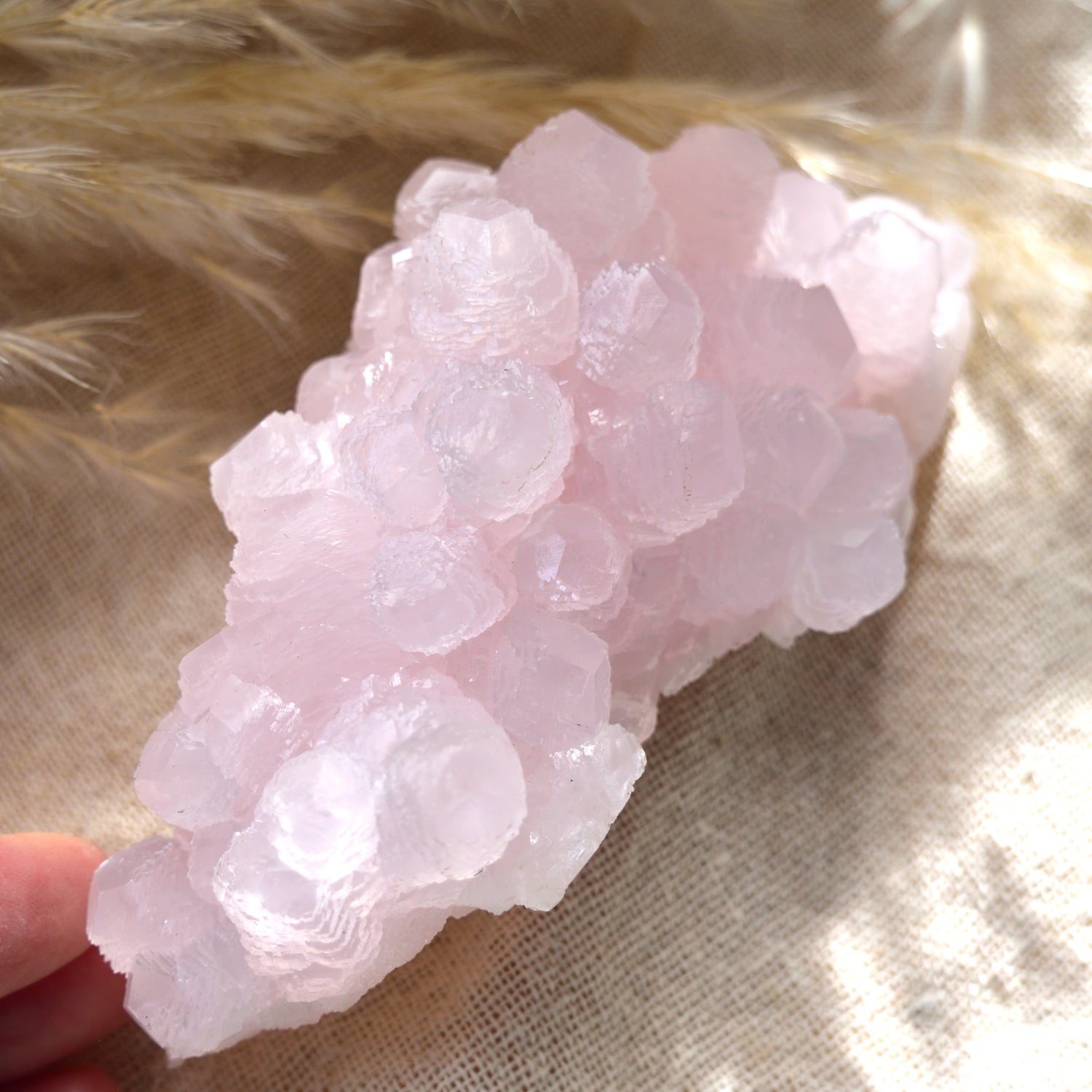 Pink Mangano Calcite - Fluorescent - "Sirius" - Madan, Bulgaria - 380g