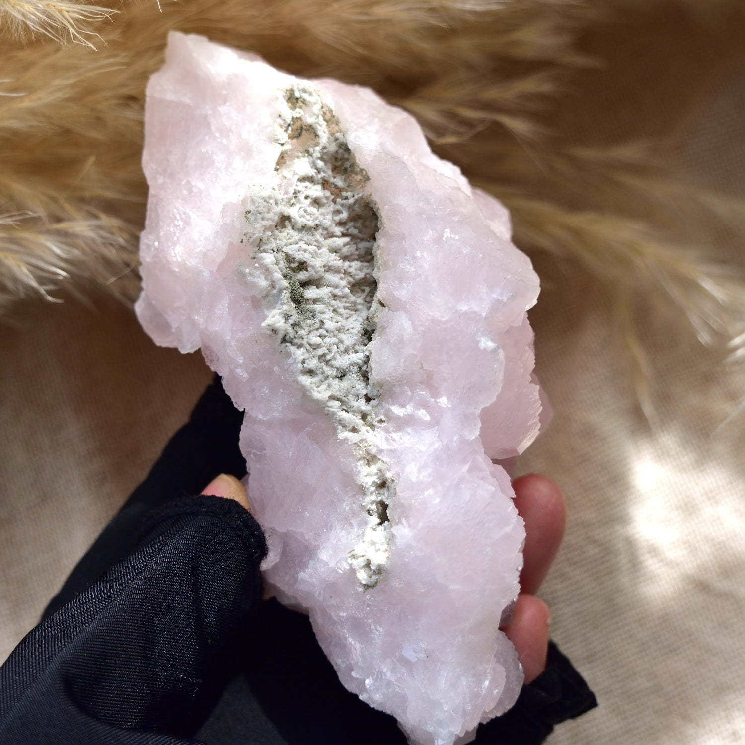 Pink Mangano Calcite - Fluorescent - "Sirius" - Madan, Bulgaria - 380g