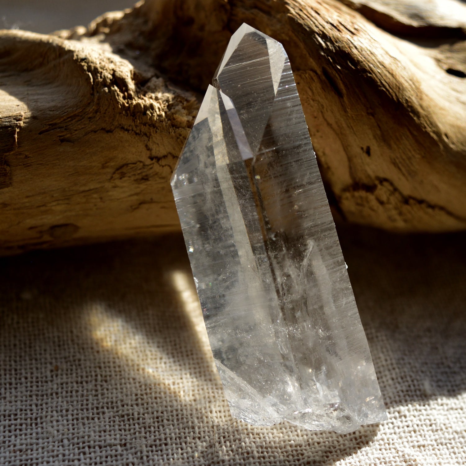 アーカンソー・クォーツ　アトランティスの夕べ　タントリック・ツイン　アメリカ・アーカンソー州産　52g