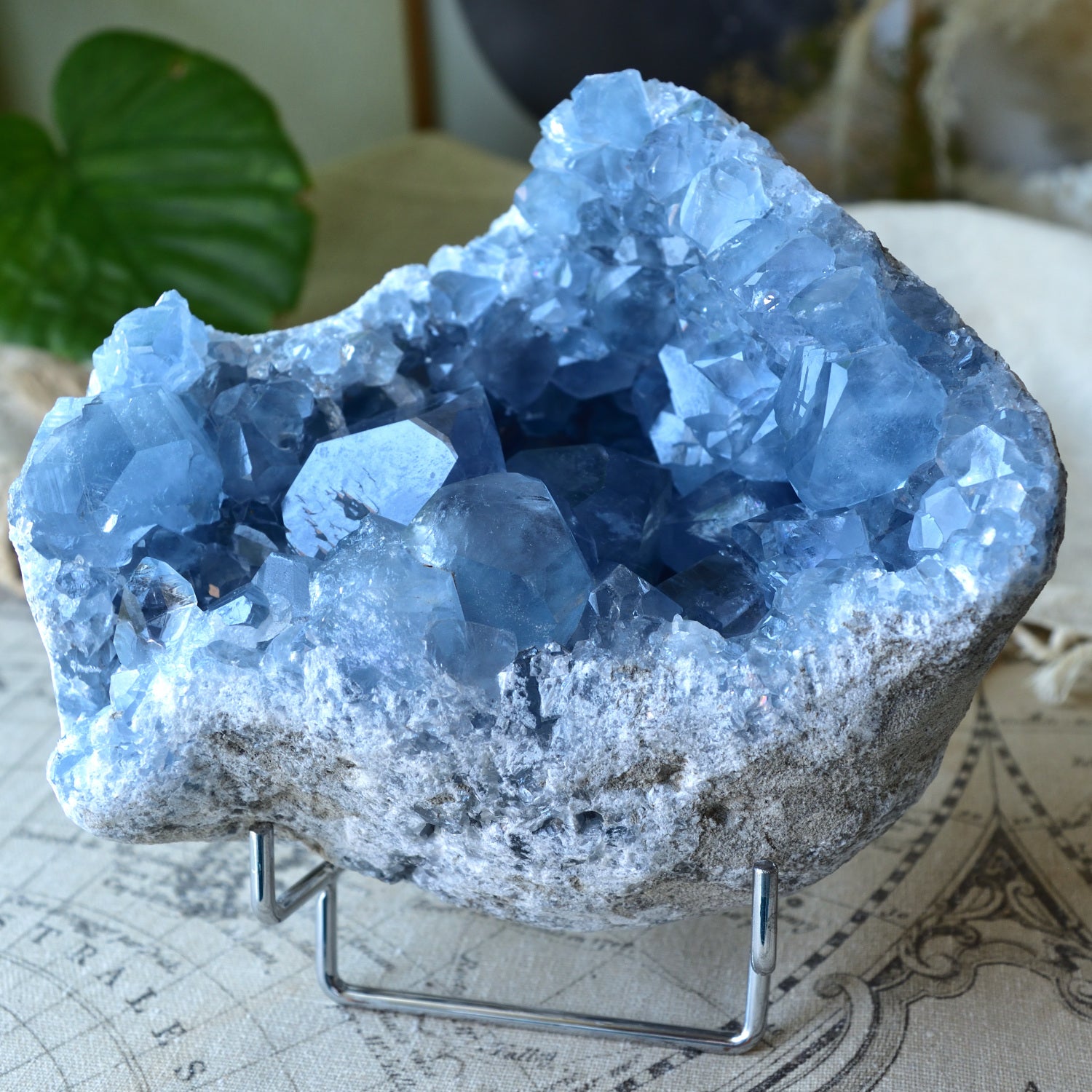 Large Celestite Cluster Geode “Blue Cave” – Madagascar 3.2 kg/Healing Crystal & Display Piece