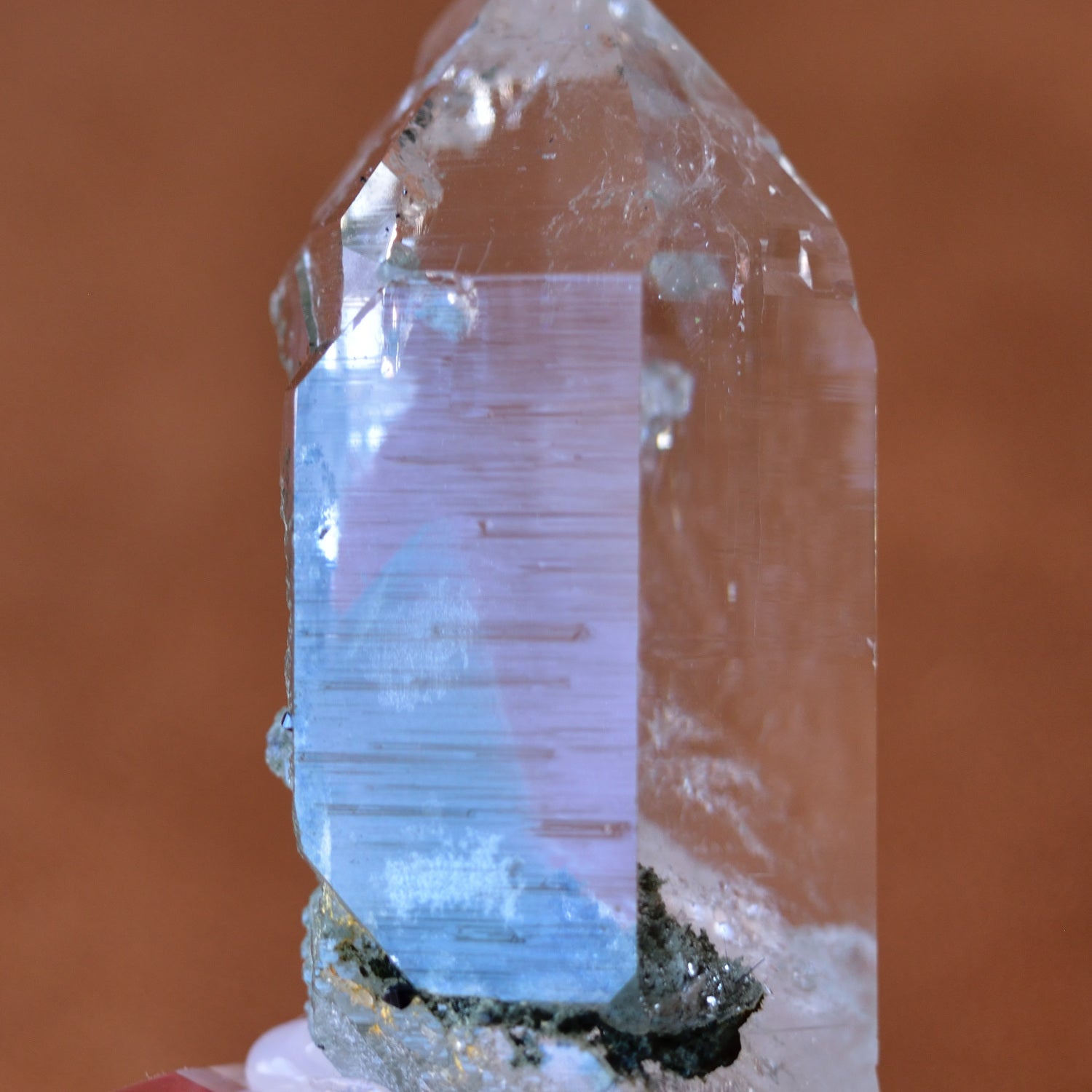 Himalayan Crystal Quartz Point - Chlorite - Phantom - Garden Quartz "Miyamotoyama" from Manihar, India - 119g