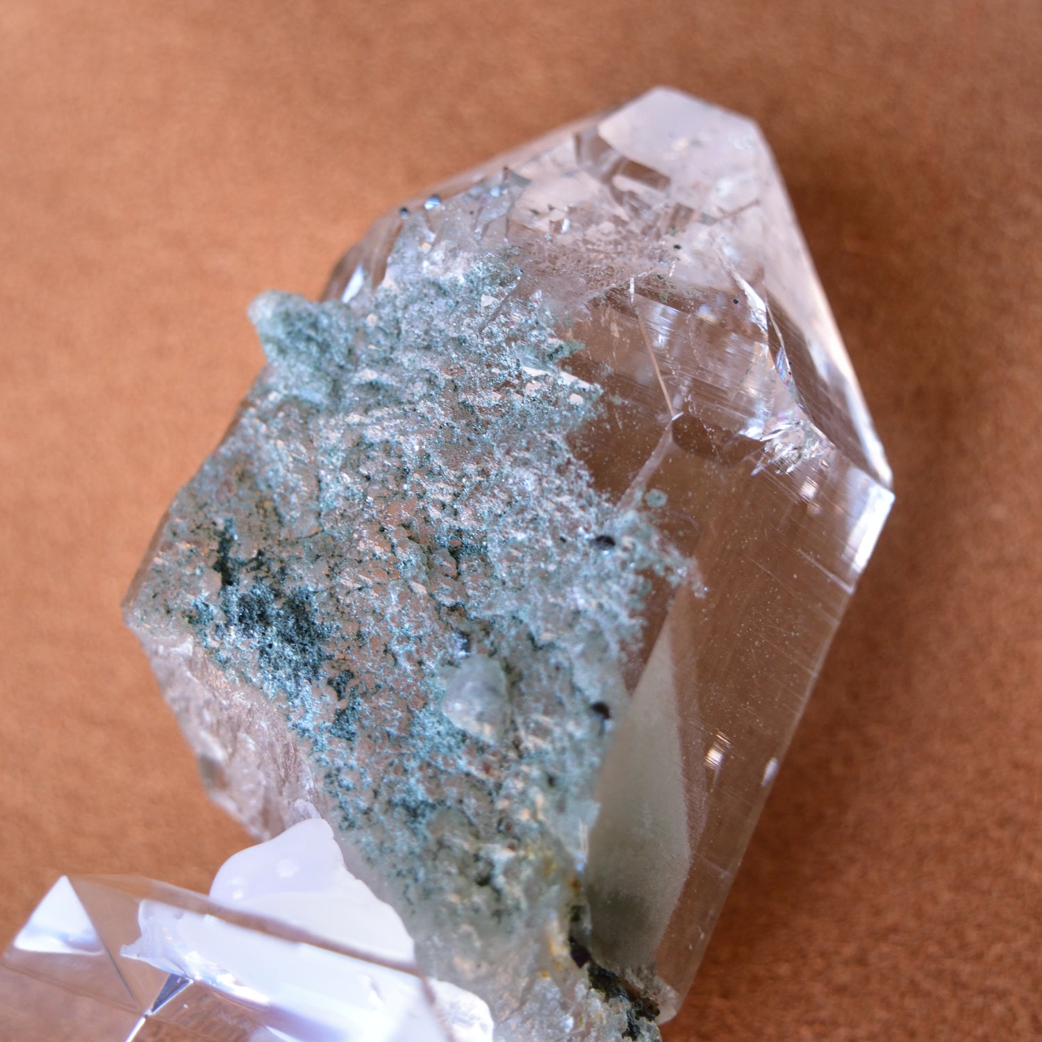 Himalayan Crystal Quartz Point - Chlorite - Phantom - Garden Quartz "Miyamotoyama" from Manihar, India - 119g