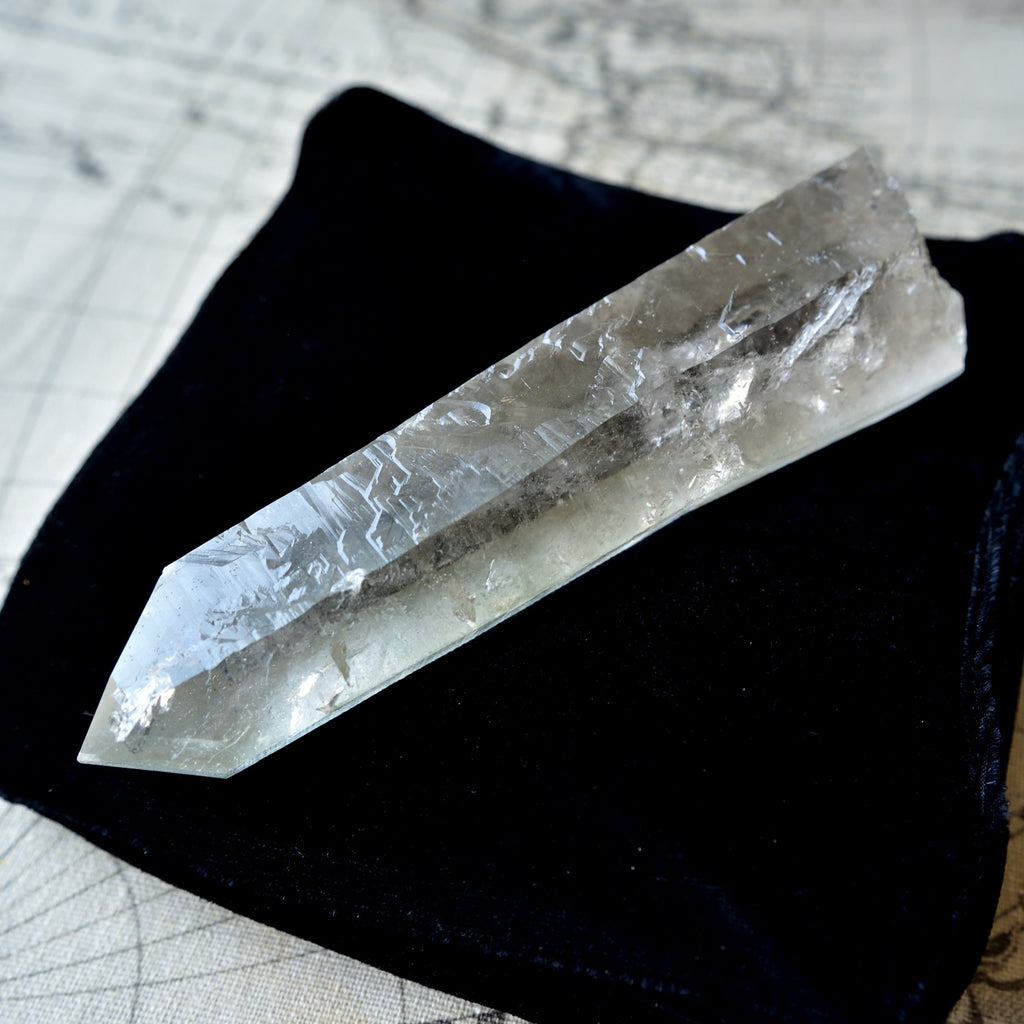 Prasiolite Quartz Point - Singing Crystal - Lightning Quartz - Corinto, Brazil - 334g 